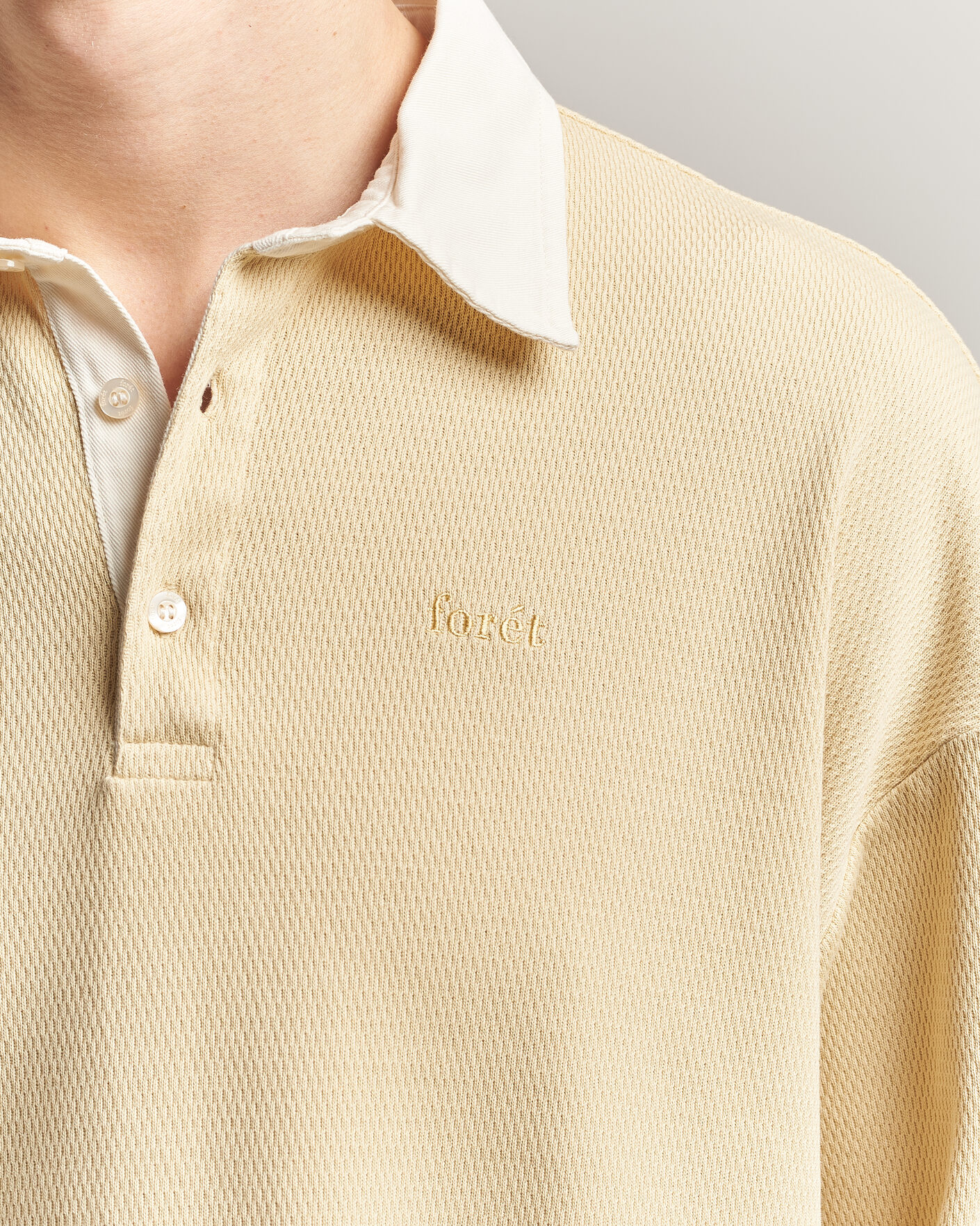 Mies | Puserot | Forét | Match Rugby Structured Sweatshirt Vintage Yellow