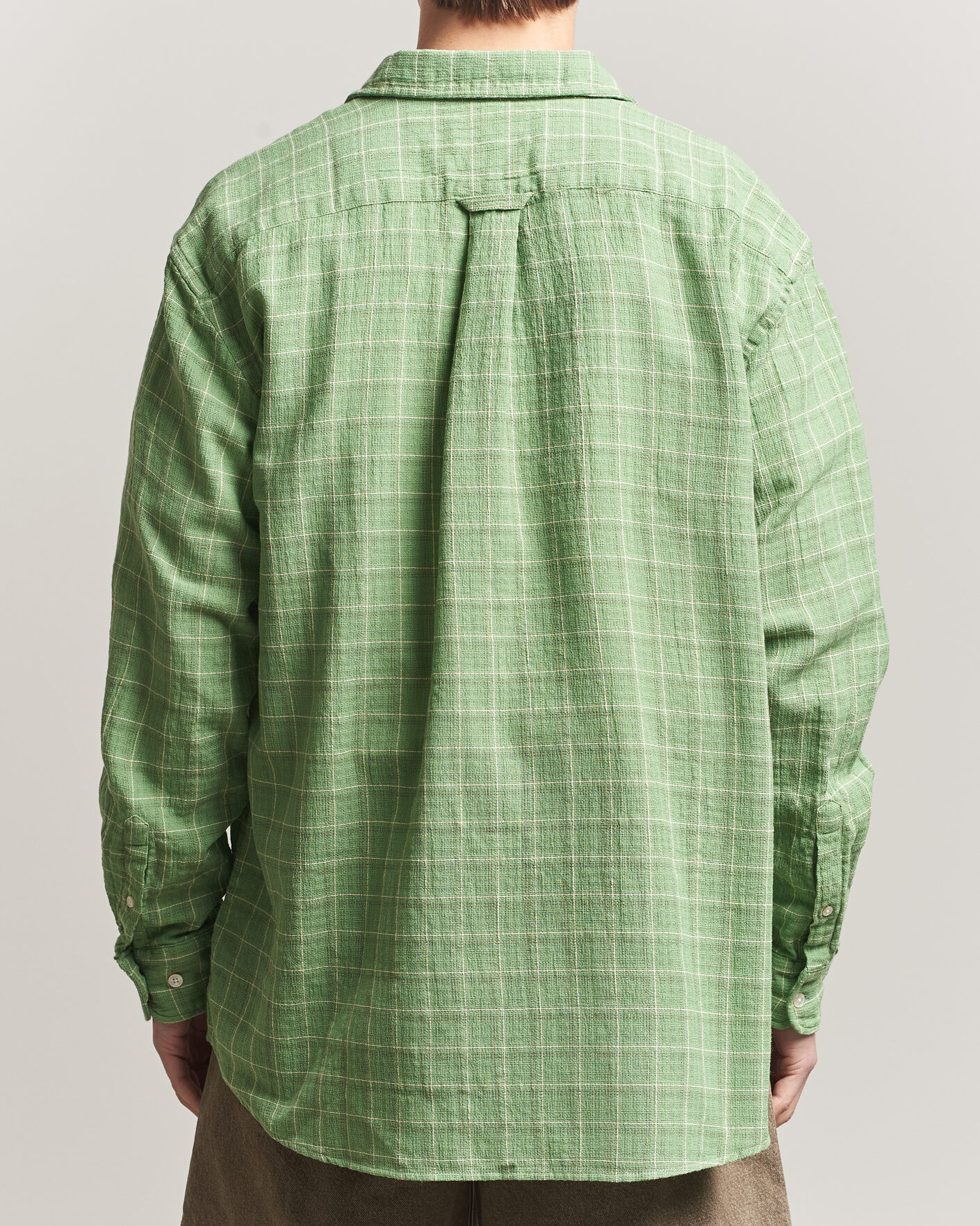 Mies | Kauluspaidat | Forét | Scout Relaxed Fit Loose Weave Shirt Vibrant Moss