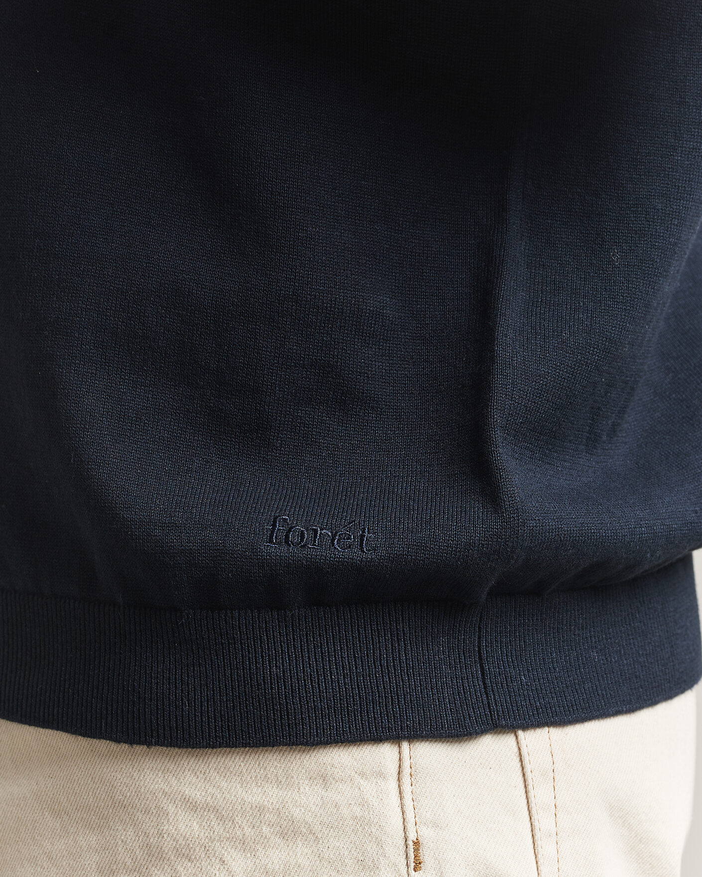 Mies | Pikeet | Forét | Sea Cotton/Linen Polo Navy
