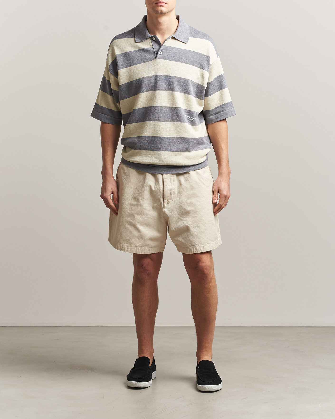Mies | Shortsit | Stone Island | Marina Organic Slub Cotton Shorts Ivory