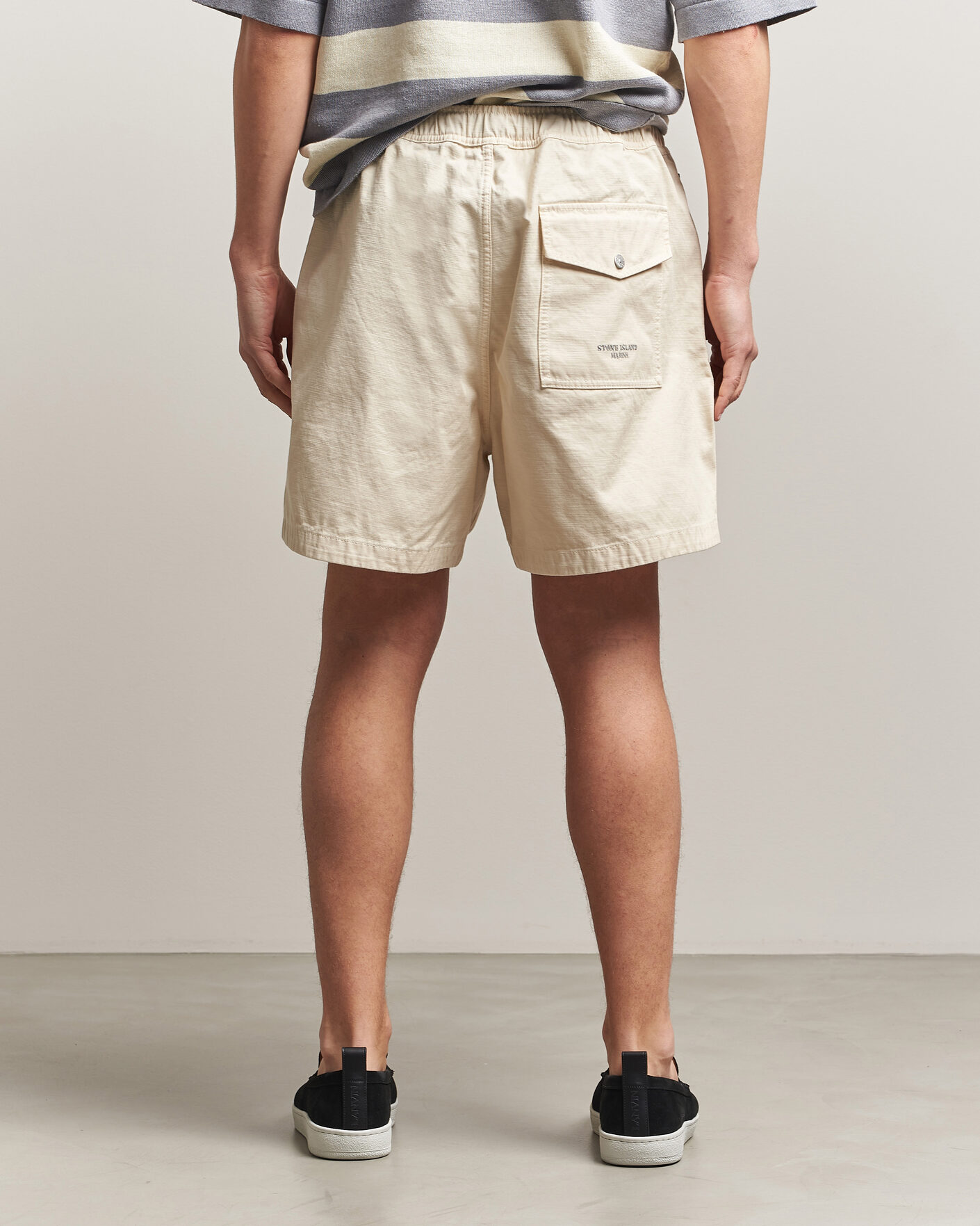 Mies | Shortsit | Stone Island | Marina Organic Slub Cotton Shorts Ivory