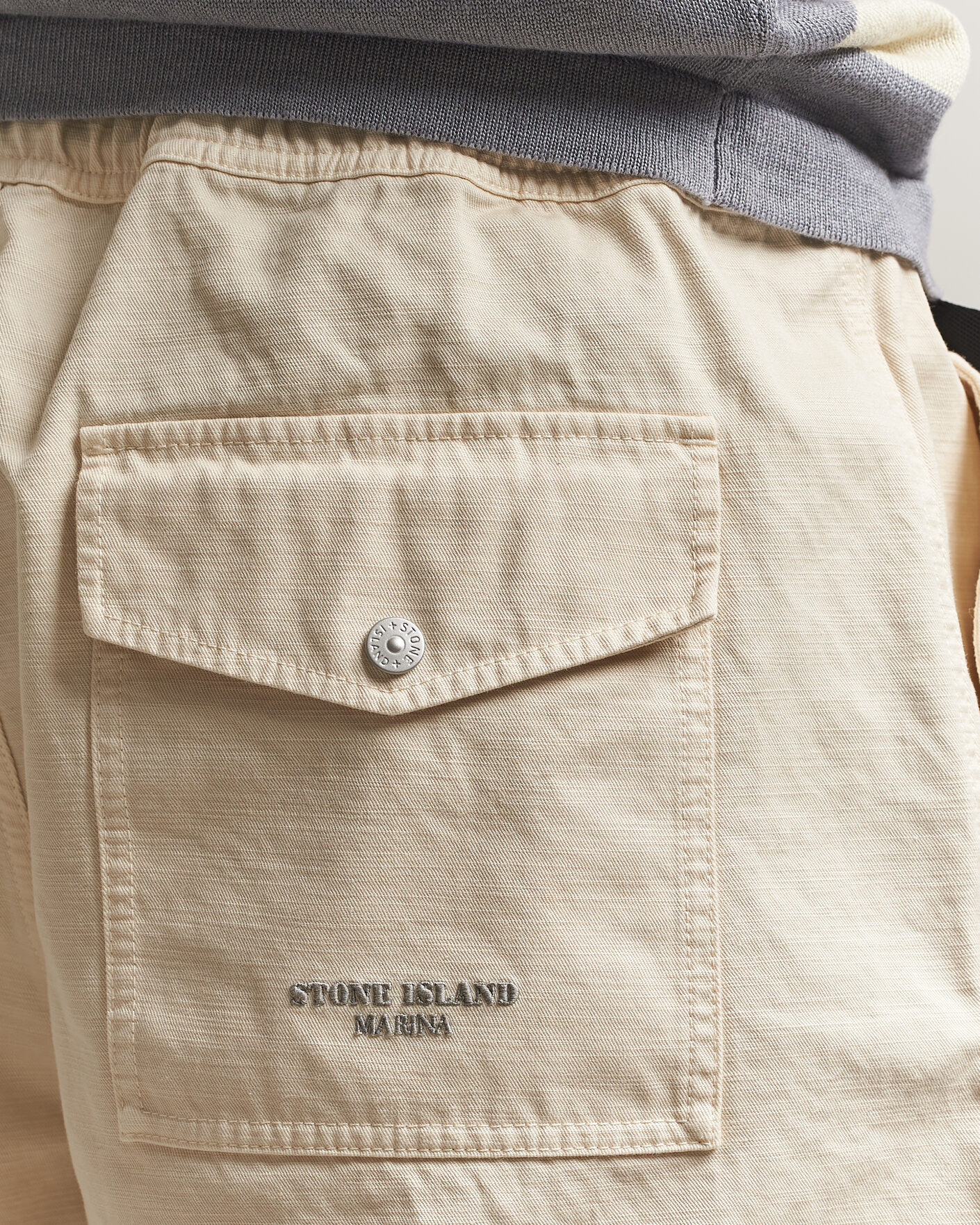 Mies | Shortsit | Stone Island | Marina Organic Slub Cotton Shorts Ivory
