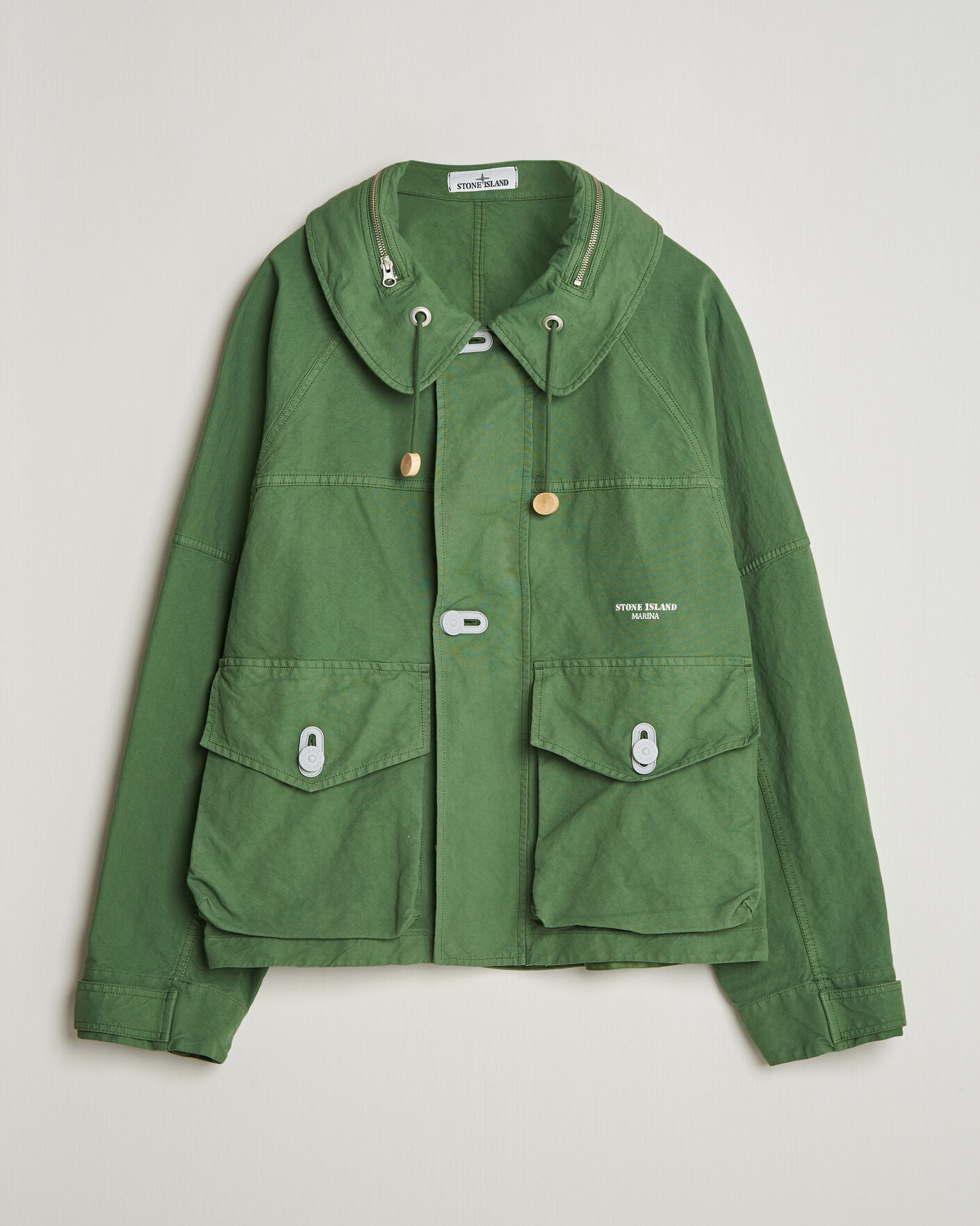 Mies | Takit | Stone Island | Marina Panama Weave Coach Jacket Quartz Green
