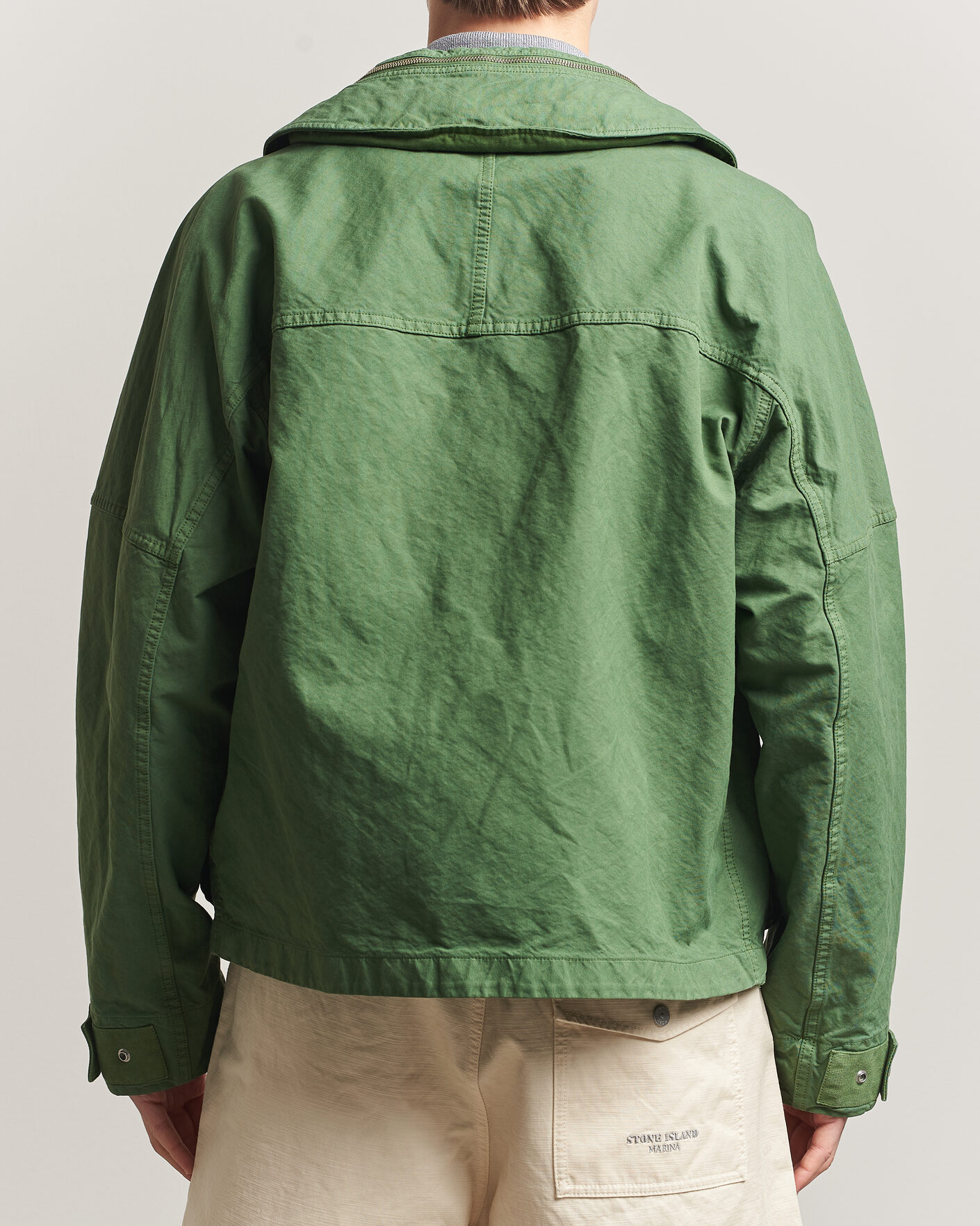 Mies | Takit | Stone Island | Marina Panama Weave Coach Jacket Quartz Green