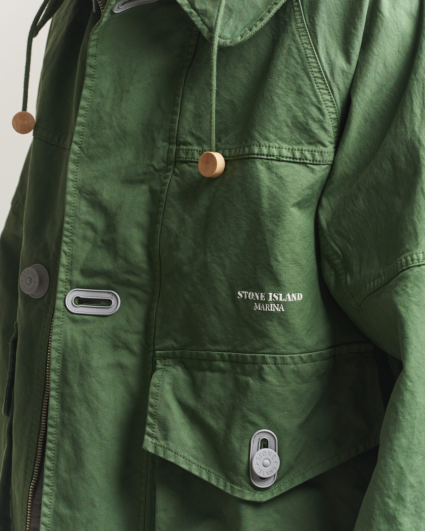 Mies | Takit | Stone Island | Marina Panama Weave Coach Jacket Quartz Green