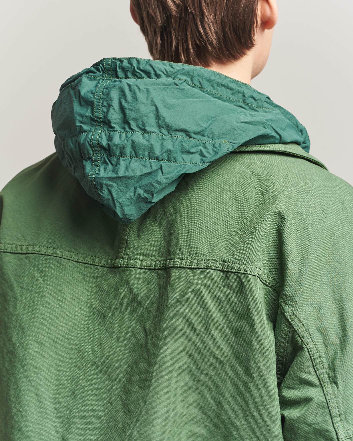 Mies | Takit | Stone Island | Marina Panama Weave Coach Jacket Quartz Green