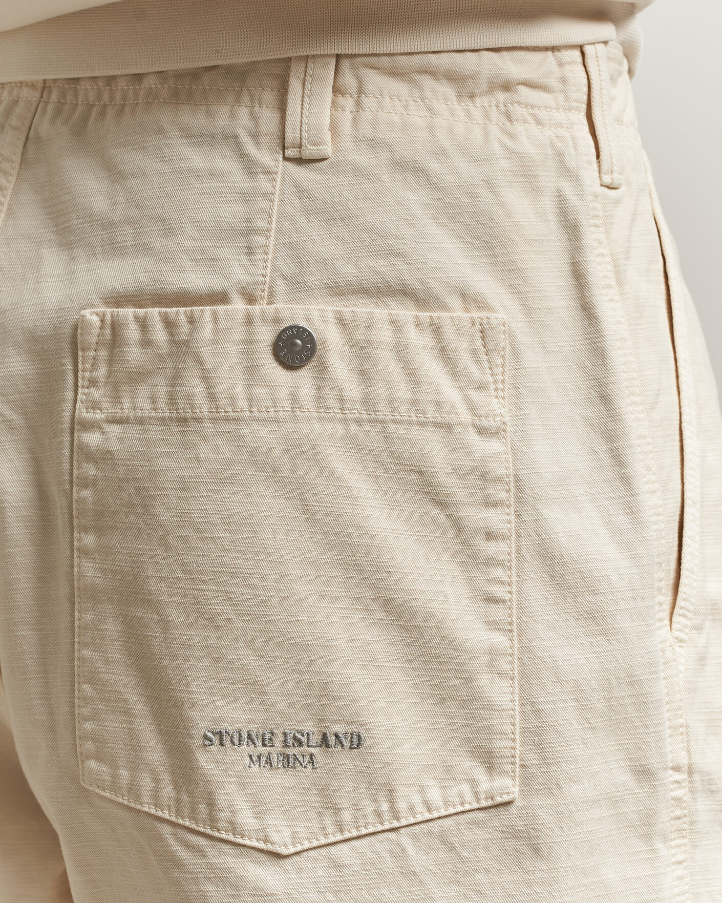Mies | Housut | Stone Island | Marina Cotton Twill Trousers Ivory