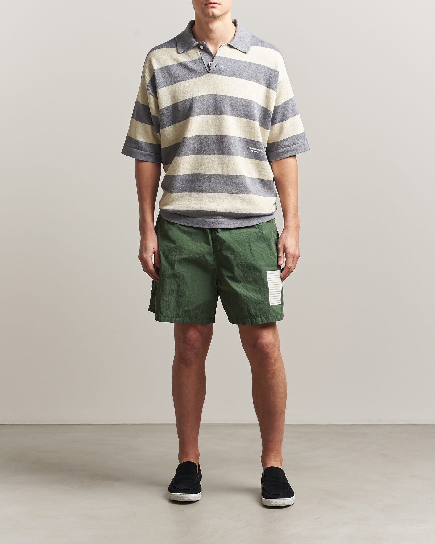Mies | Uimahousut | Stone Island | Marina Micro Brushed Nylon-TC Swimshorts Quartz Green