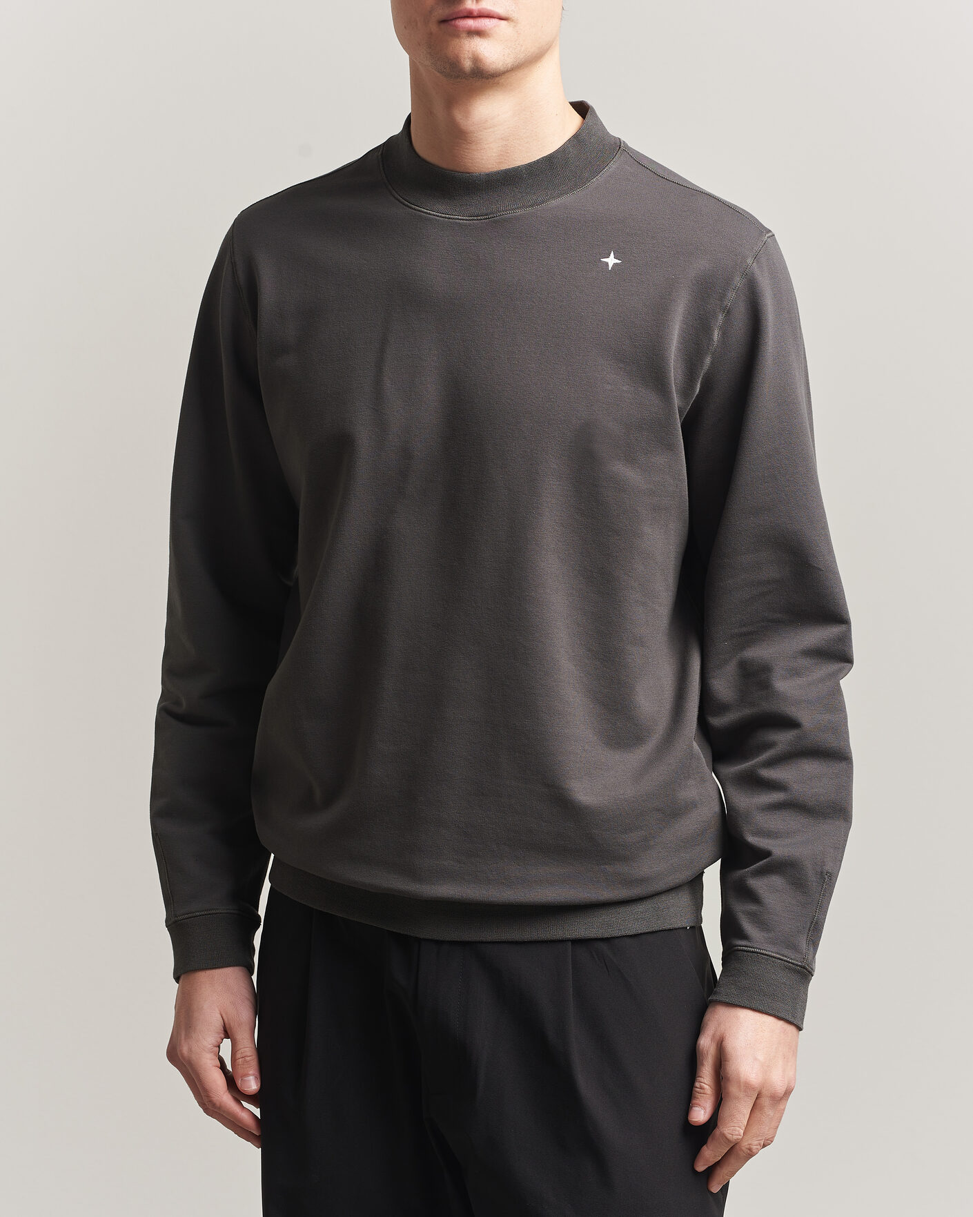 Mies | Puserot | Stone Island | Stellina Cotton Sweatshirt Charcoal