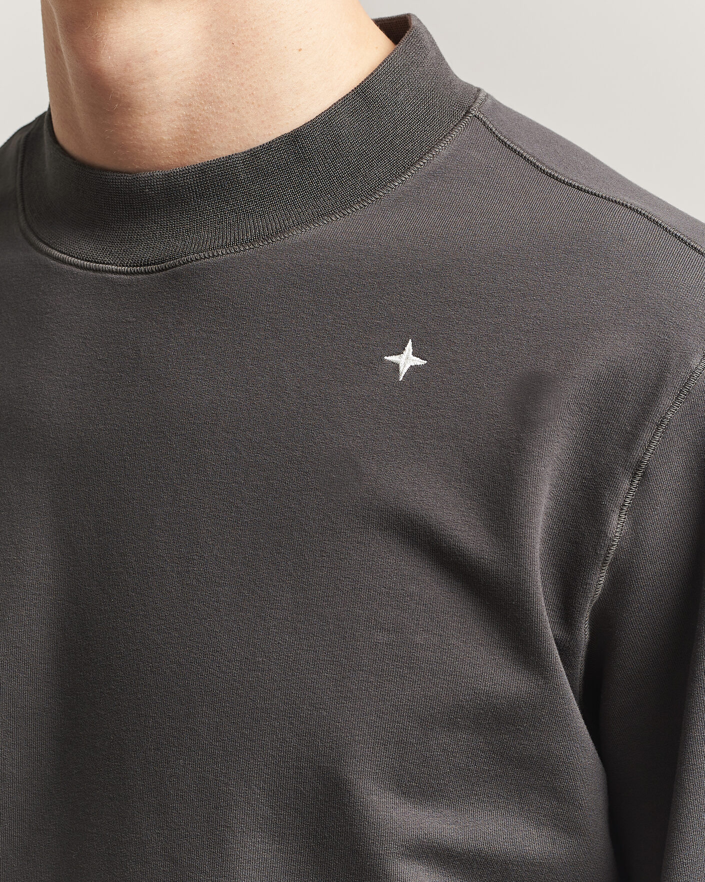 Mies | Puserot | Stone Island | Stellina Cotton Sweatshirt Charcoal