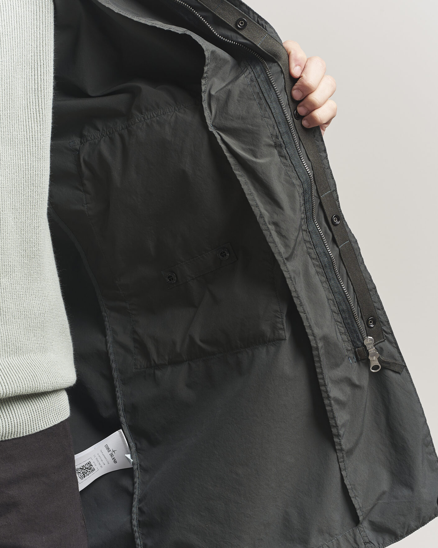 Mies | Takit | Stone Island | Light Compact Car Coat Charcoal