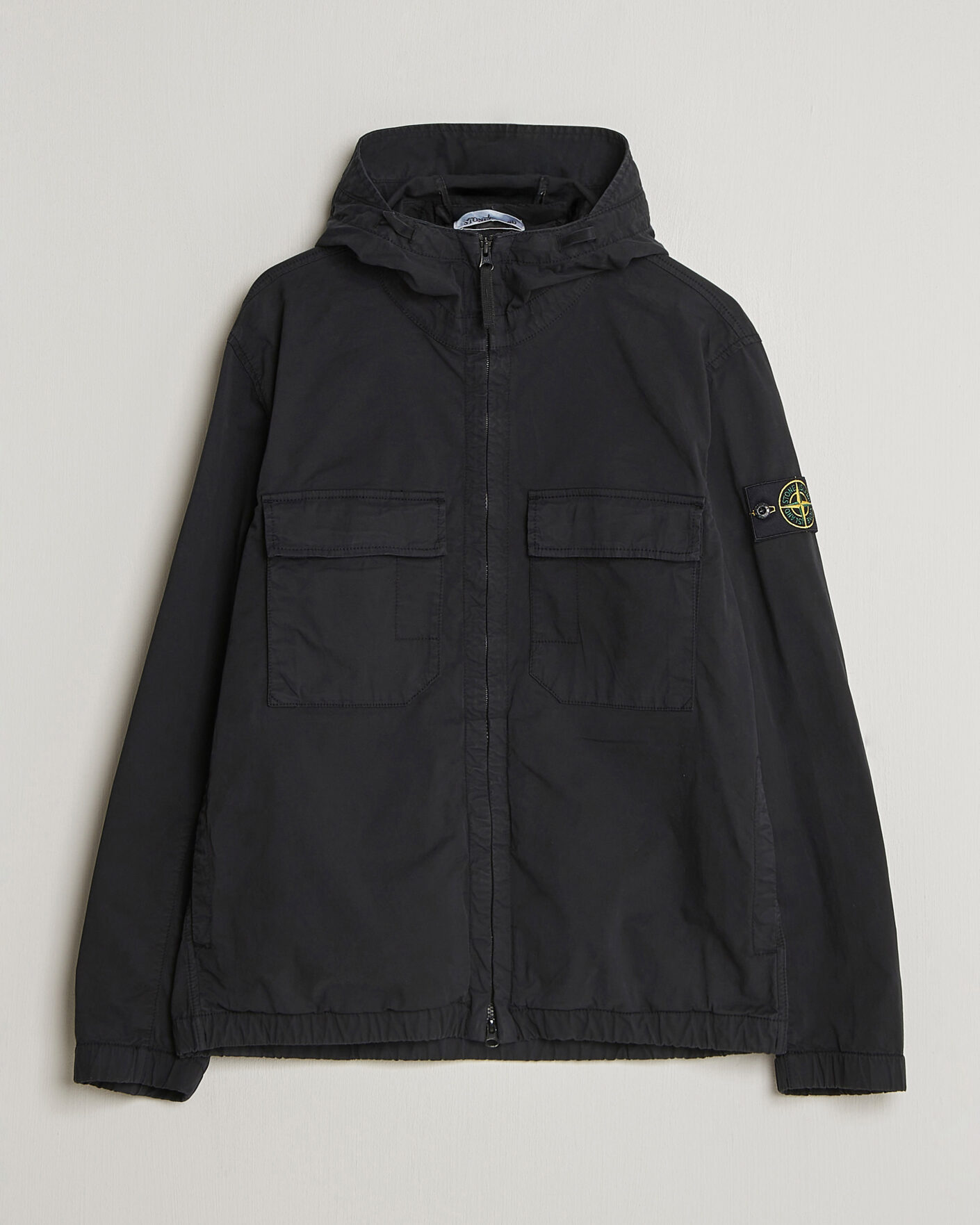 Mies | Takit | Stone Island | Stretch Cotton Twill Hood Jacket Black