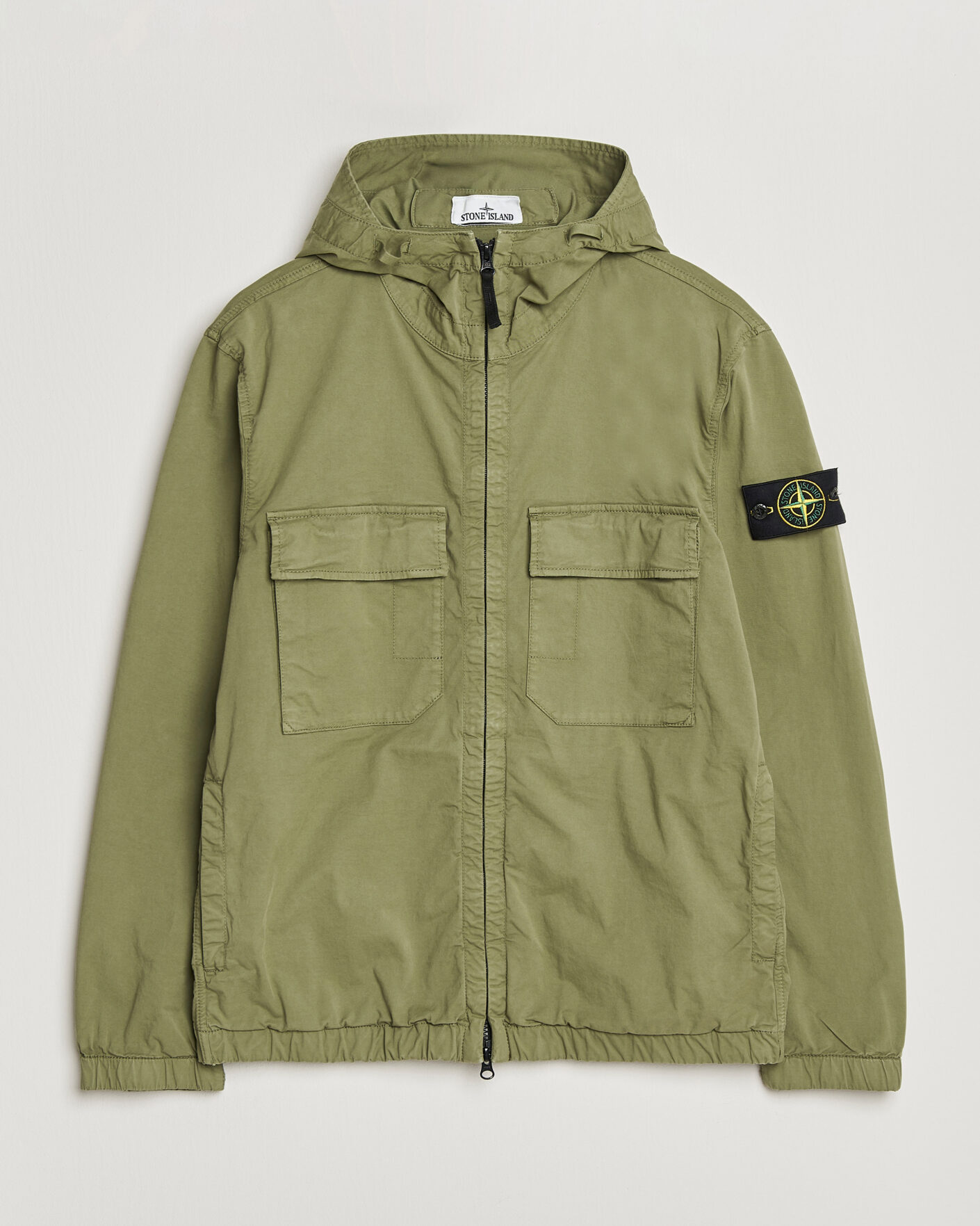 Mies | Takit | Stone Island | Stretch Cotton Twill Hood Jacket Military Green