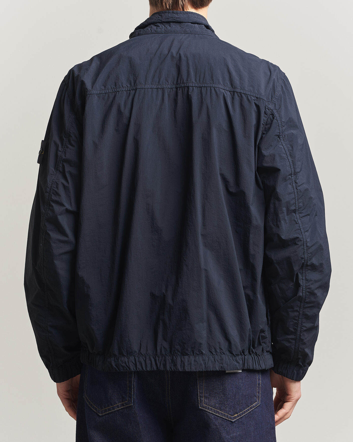 Mies | Takit | Stone Island | Nylon Smerigliato-TC Stand Collar Jacket Navy