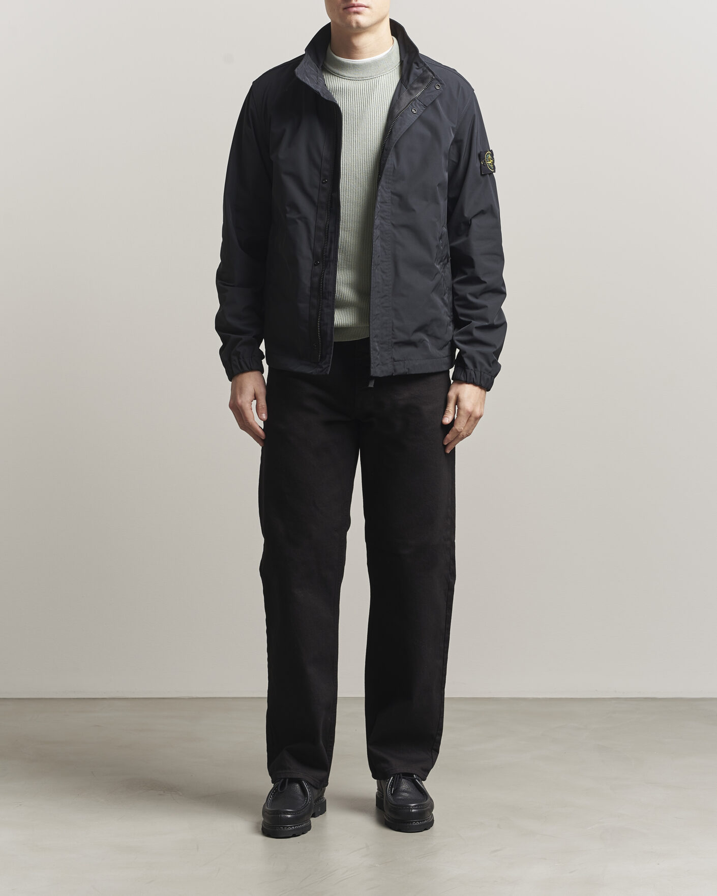 Mies | Takit | Stone Island | Micro Twill Stand Collar Jacket Black