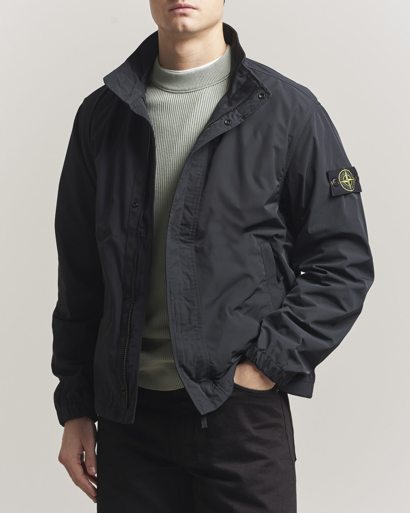 Mies | Takit | Stone Island | Micro Twill Stand Collar Jacket Black