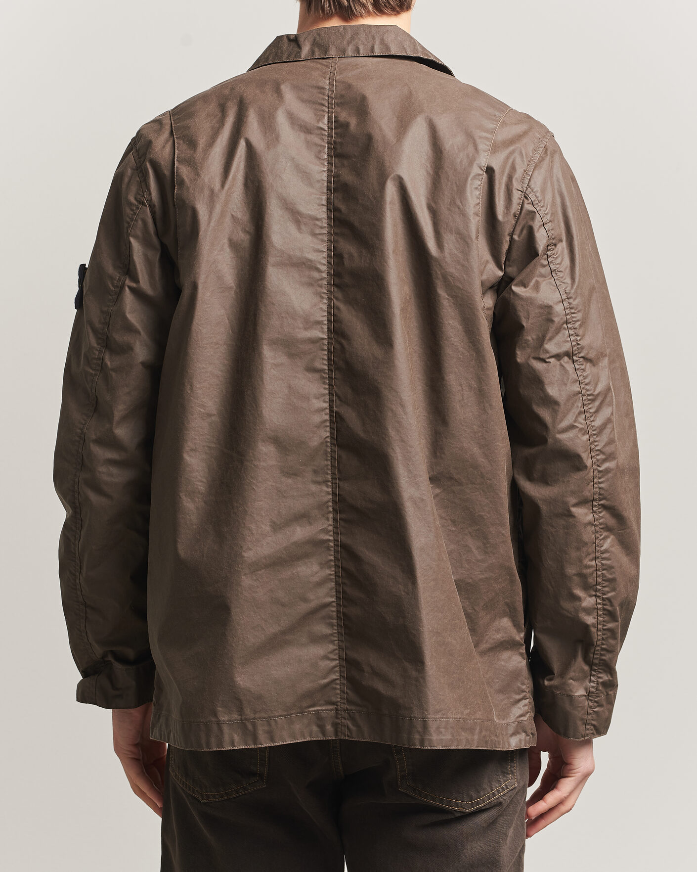 Mies | Takit | Stone Island | Waxed Pigment Cotton Tela Field Jacket Umber