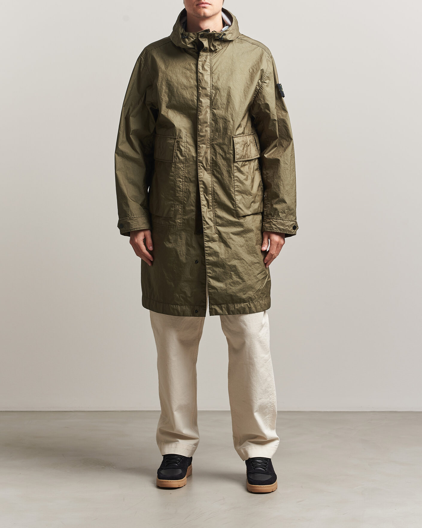 Mies | Takit | Stone Island | Membrana 3L Hooded Parka Military Green