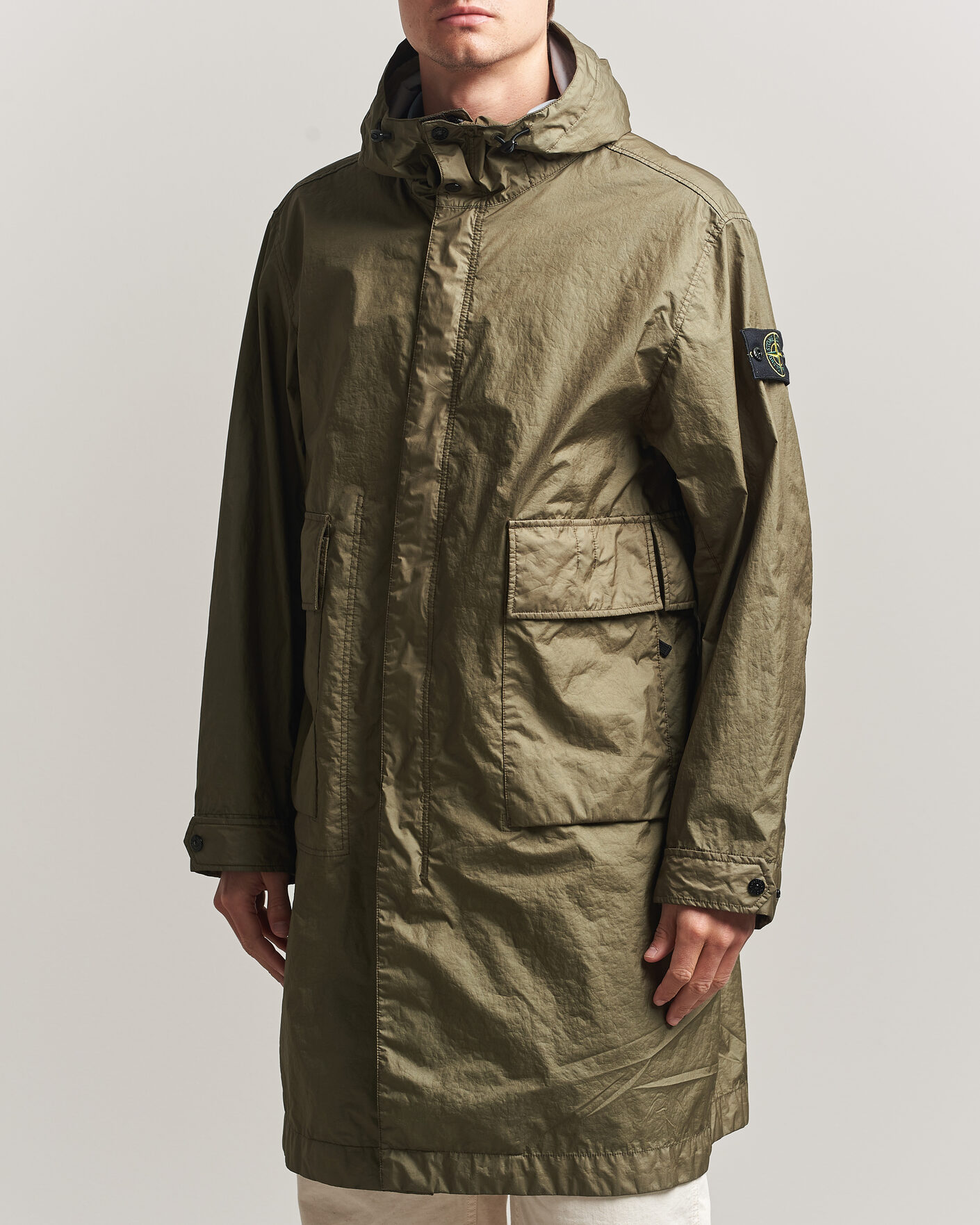 Mies | Takit | Stone Island | Membrana 3L Hooded Parka Military Green