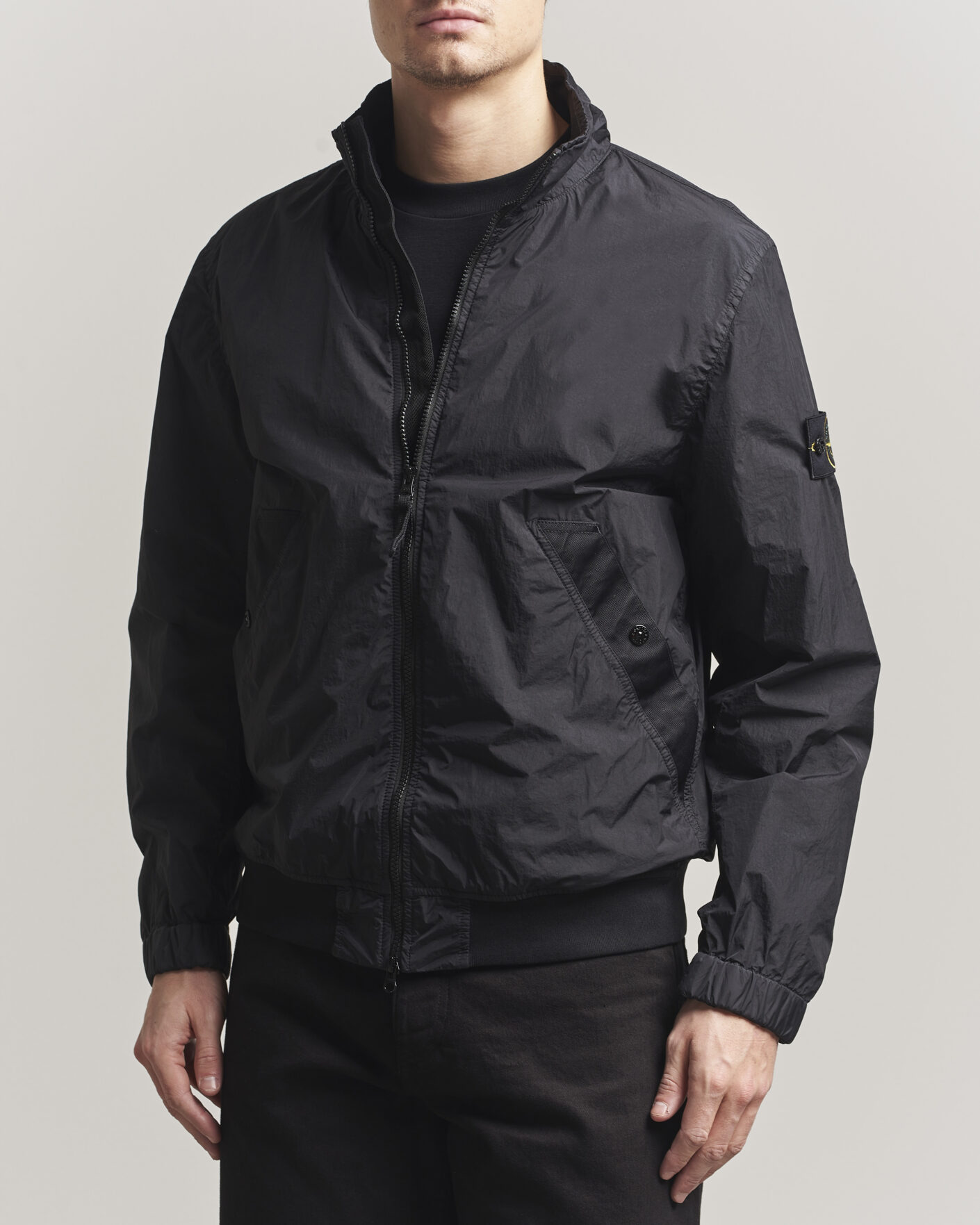 Mies | Takit | Stone Island | Crinkle Reps Short Jacket Black