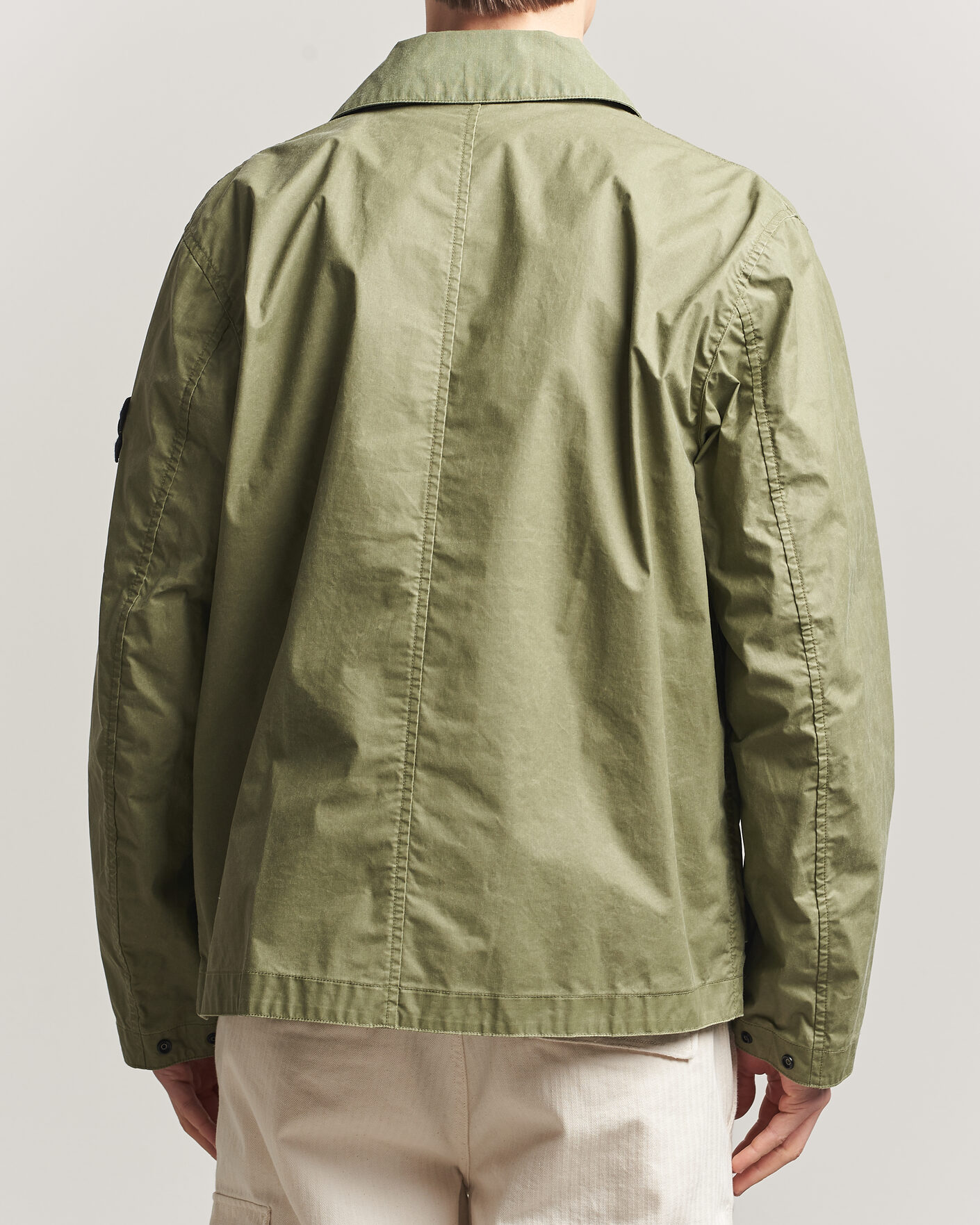 Mies | Takit | Stone Island | Waxed Pigment Cotton Tela Coach Jacket Military Green