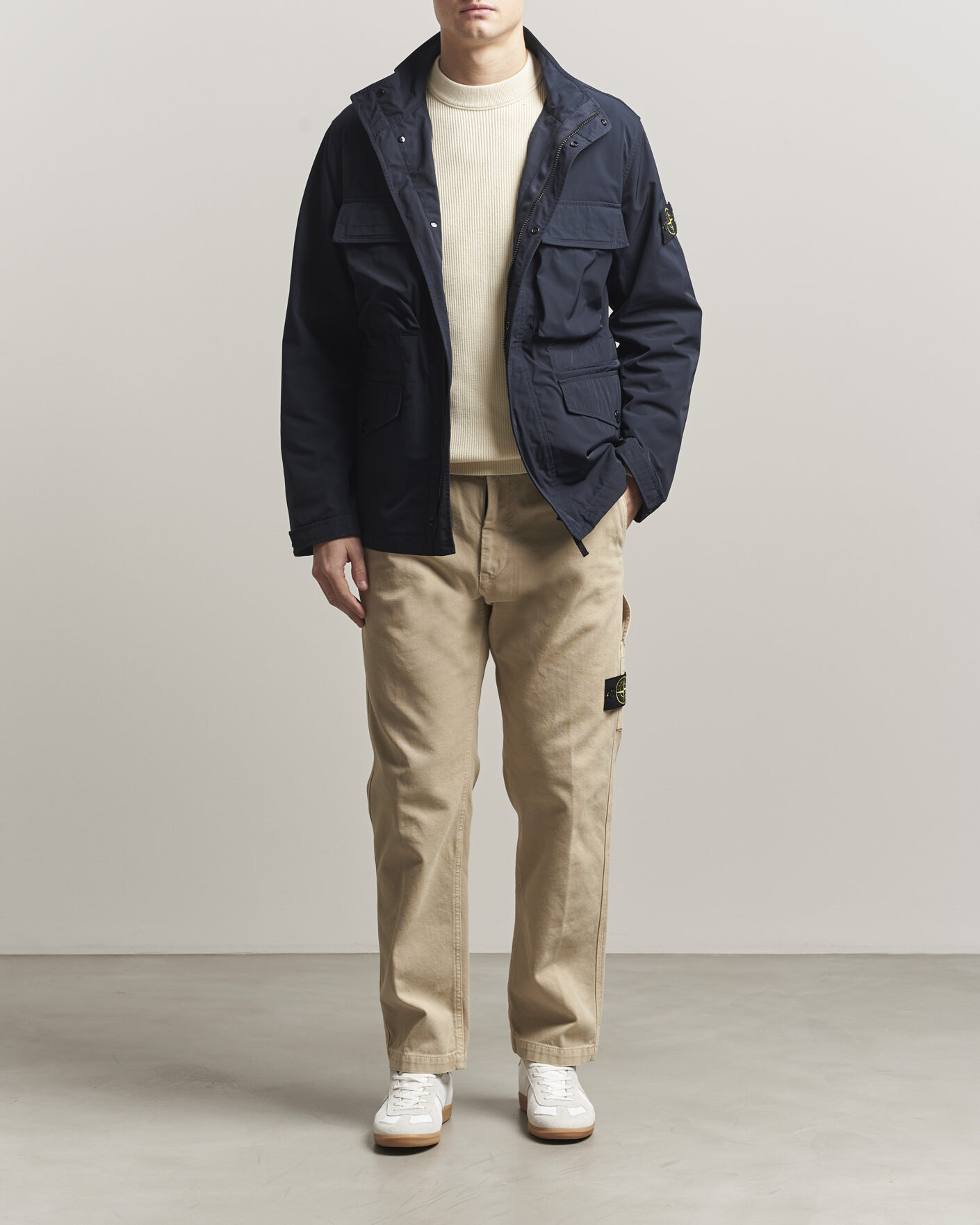 Mies | Takit | Stone Island | Micro Twill Field Jacket Navy