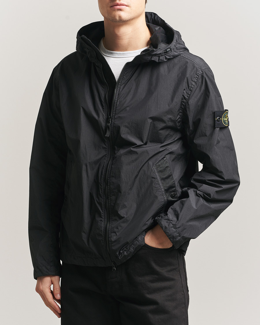 Mies | Takit | Stone Island | Crinkle Reps Padded Hood Jacket Black