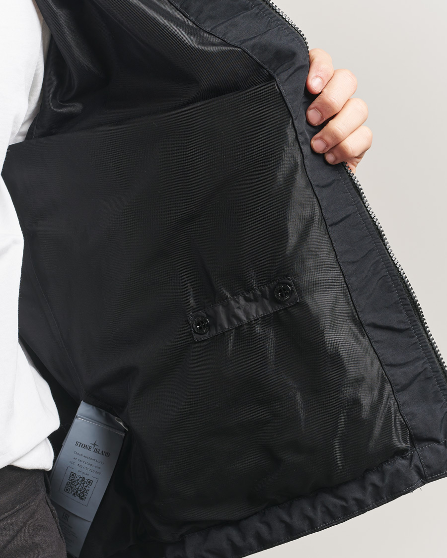 Mies | Takit | Stone Island | Crinkle Reps Padded Hood Jacket Black