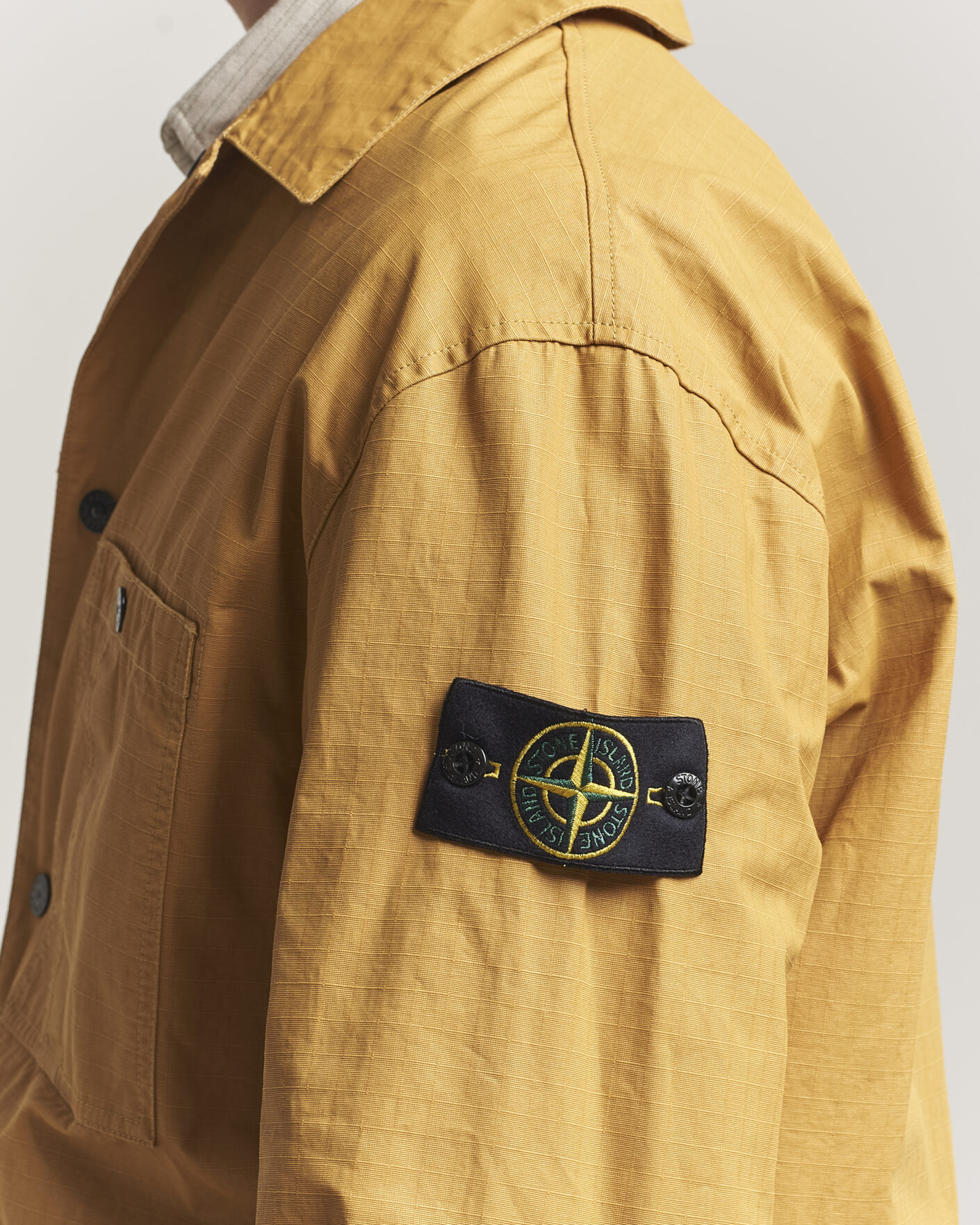 Mies | Takit | Stone Island | Double Coated Cotton Ripstop Overshirt Mustard
