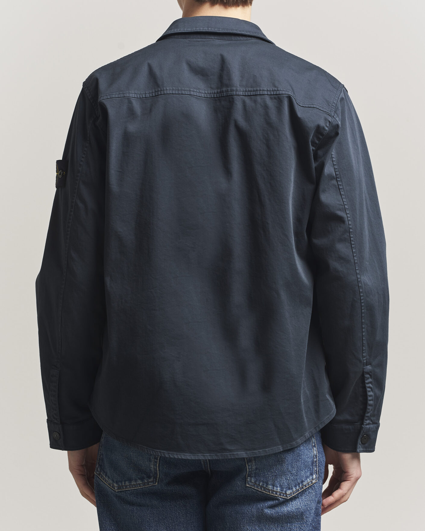 Mies | Kauluspaidat | Stone Island | Cotton Stretch Zip Overshirt Navy