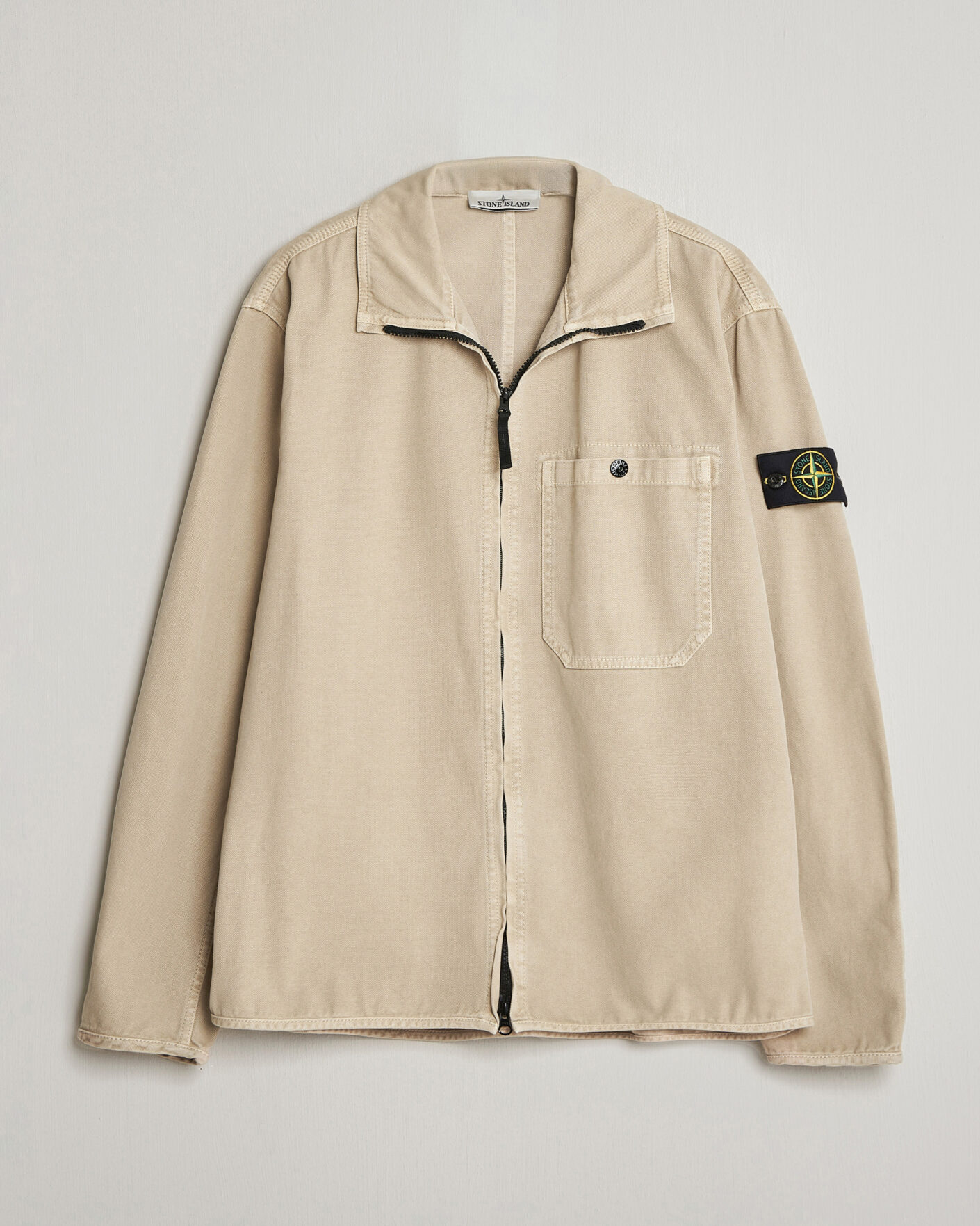 Mies | Takit | Stone Island | Organic Panama Cotton Shirt Jacket Desert