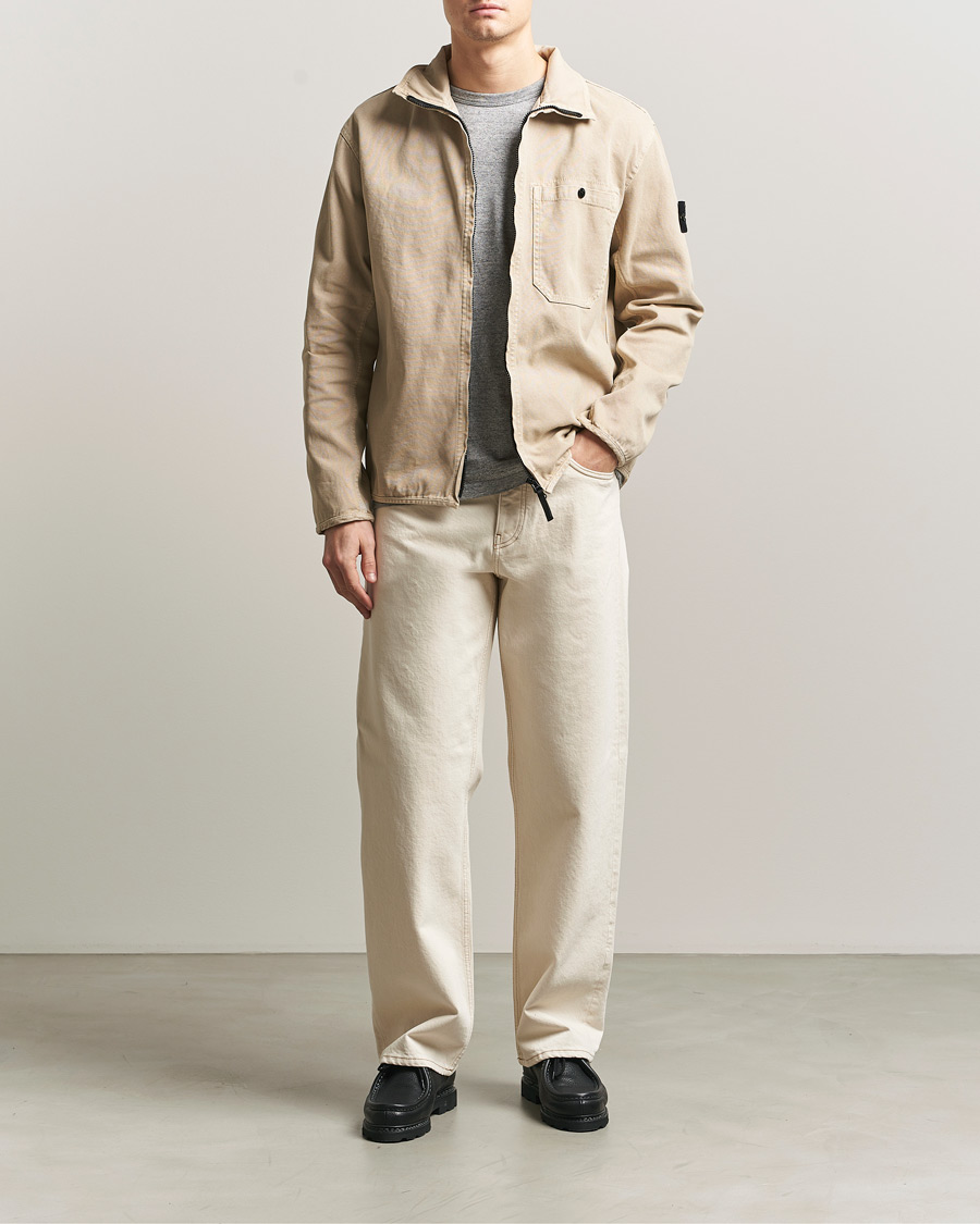 Mies | Takit | Stone Island | Organic Panama Cotton Shirt Jacket Desert