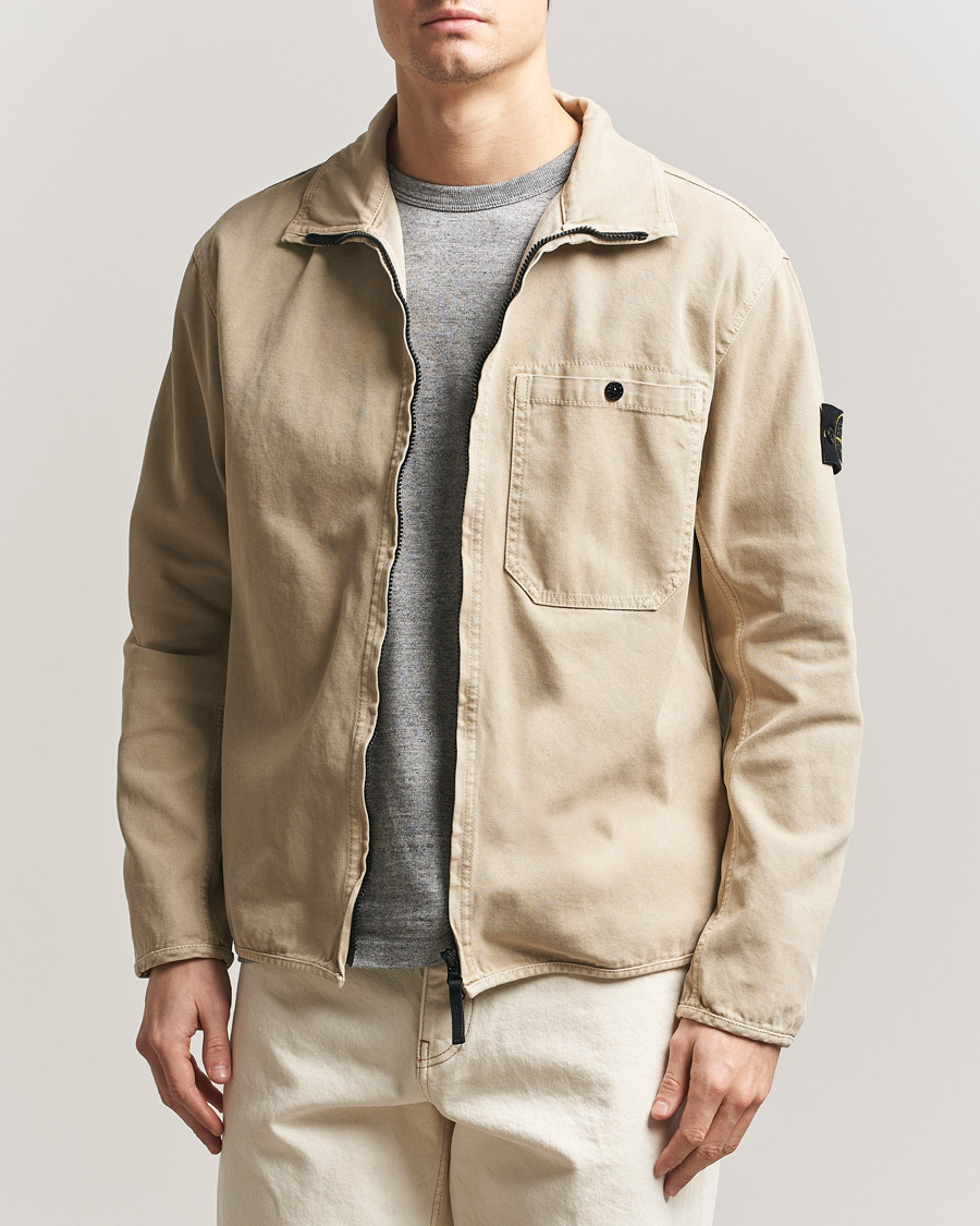 Mies | Takit | Stone Island | Organic Panama Cotton Shirt Jacket Desert