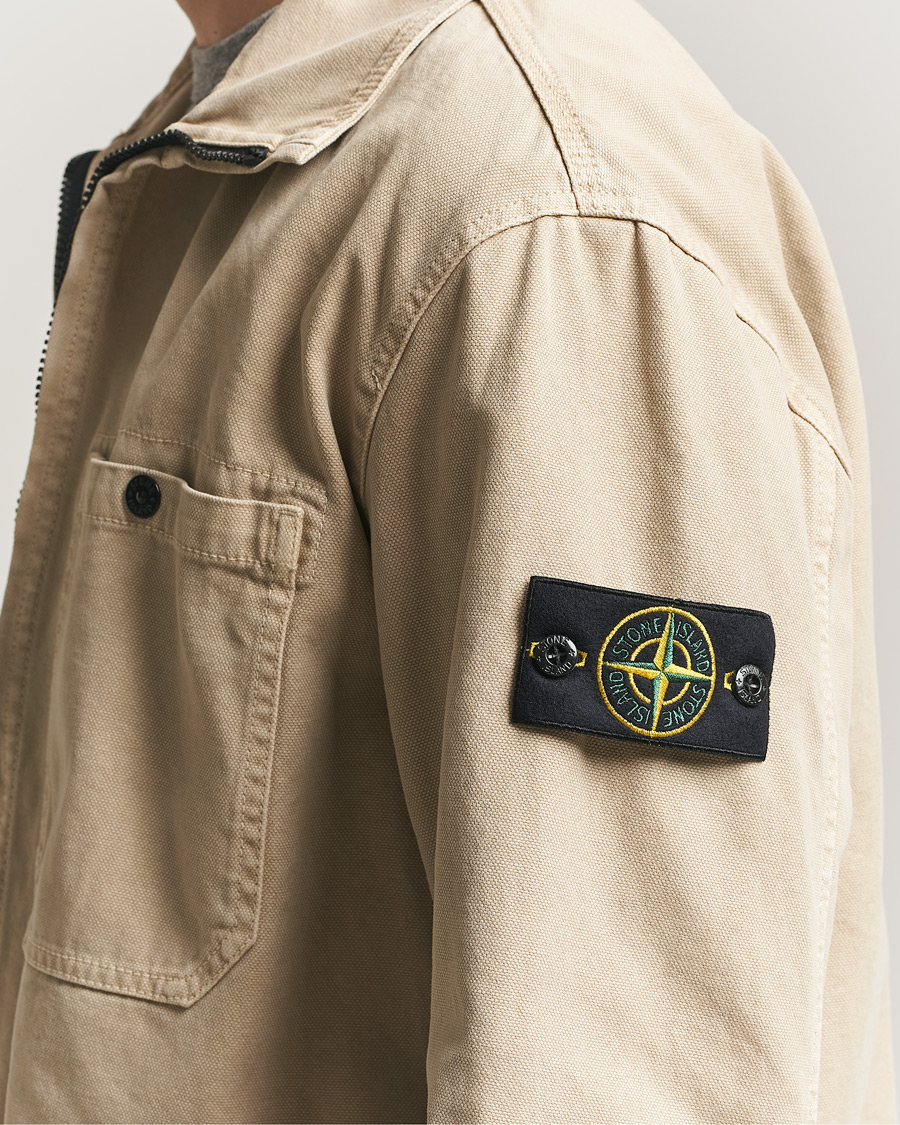 Mies | Takit | Stone Island | Organic Panama Cotton Shirt Jacket Desert