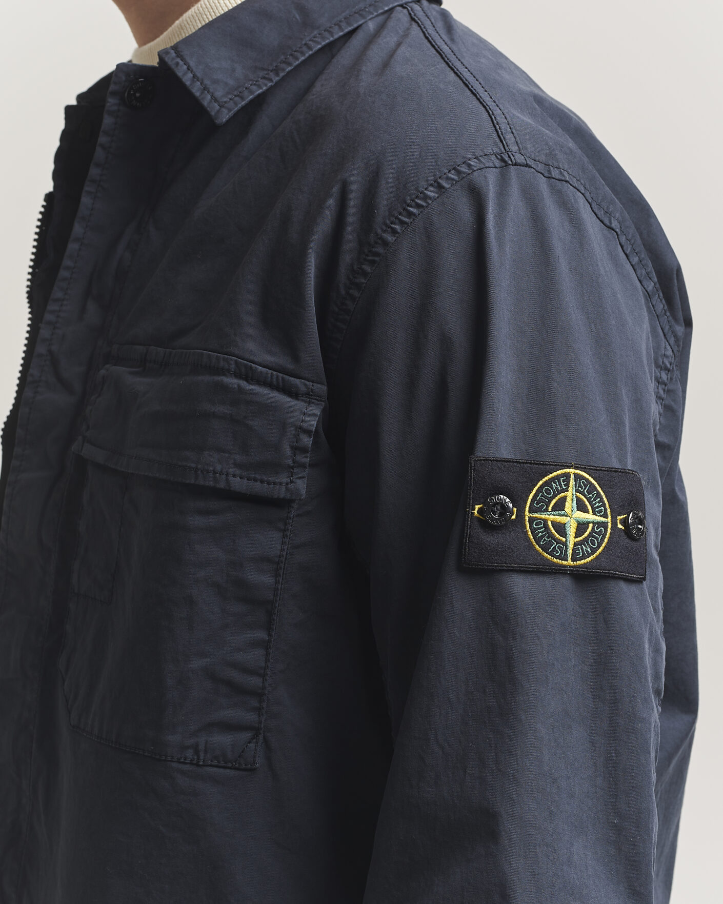 Mies | Takit | Stone Island | Organic Cotton Twill Overshirt Navy
