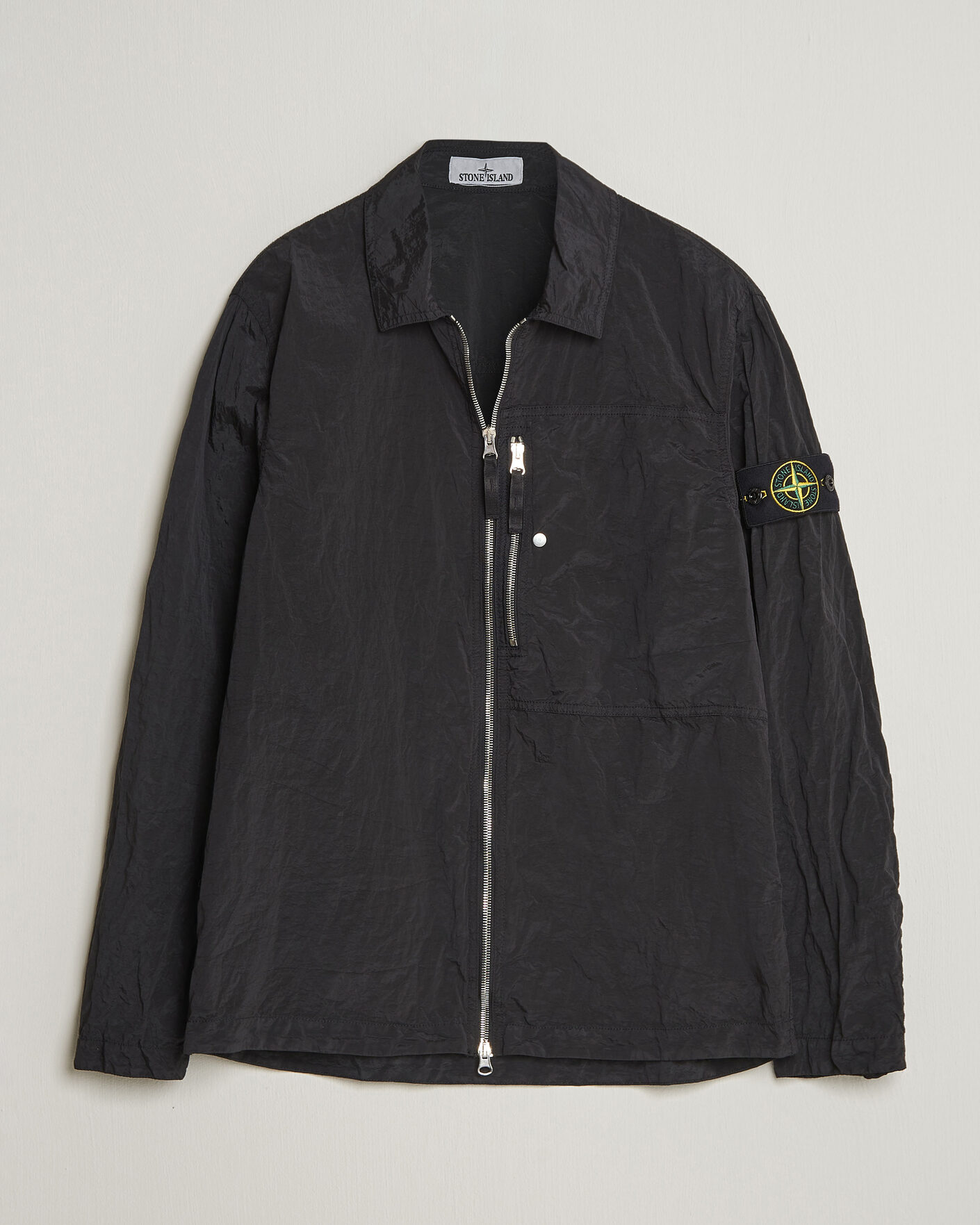 Mies | Kauluspaidat | Stone Island | Nylon Metal Zip Overshirt Black