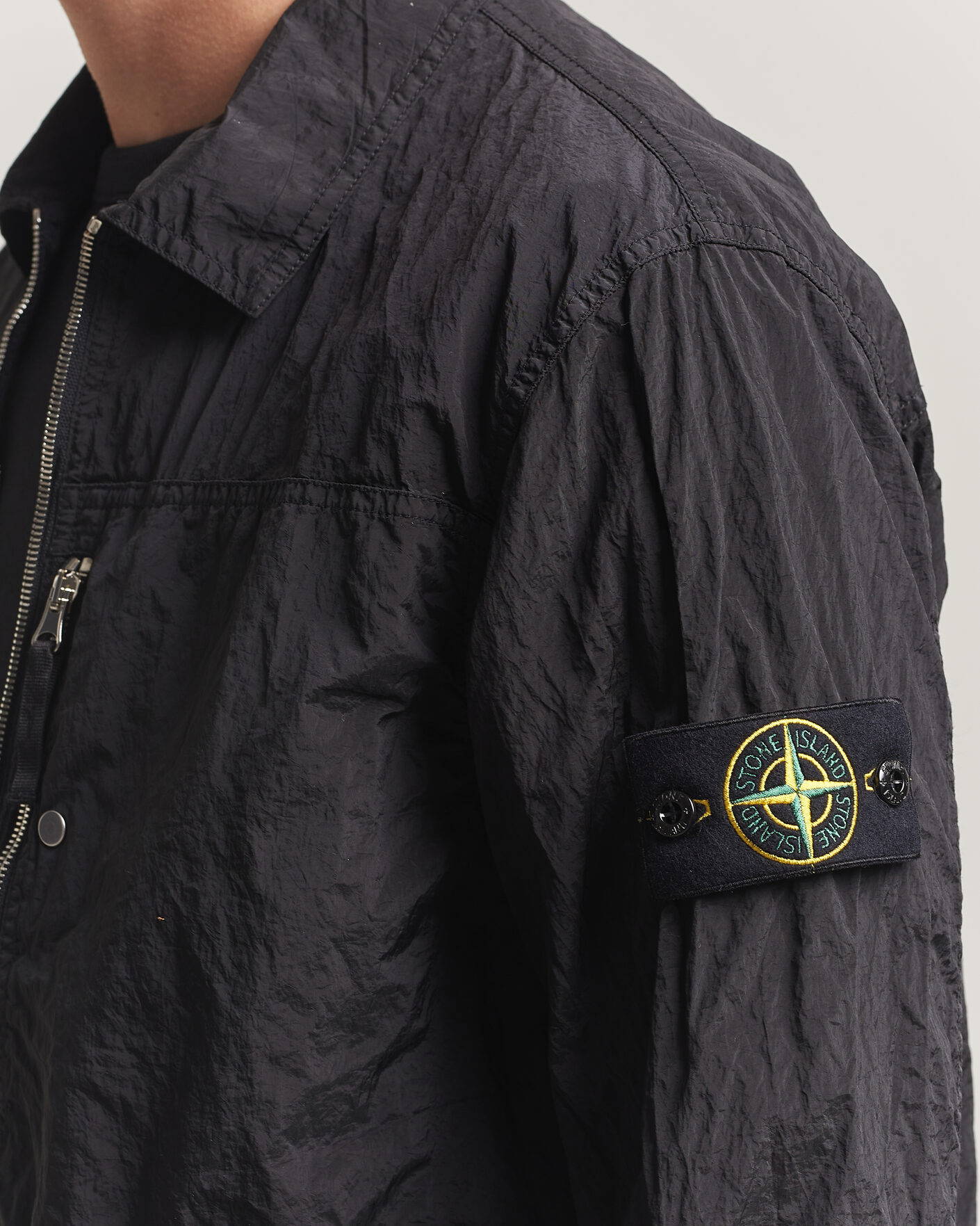 Mies | Kauluspaidat | Stone Island | Nylon Metal Zip Overshirt Black