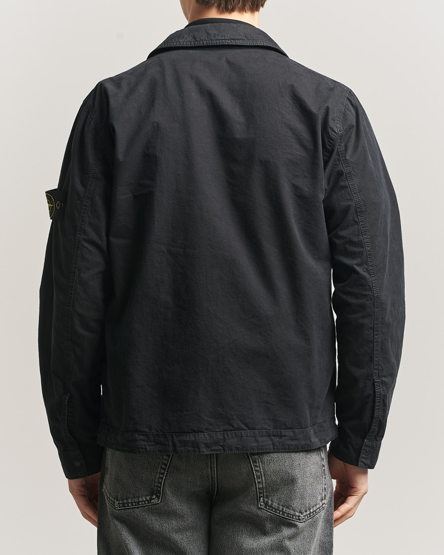 Mies | Kauluspaidat | Stone Island | Brushed Cotton Canvas Zip Overshirt Black