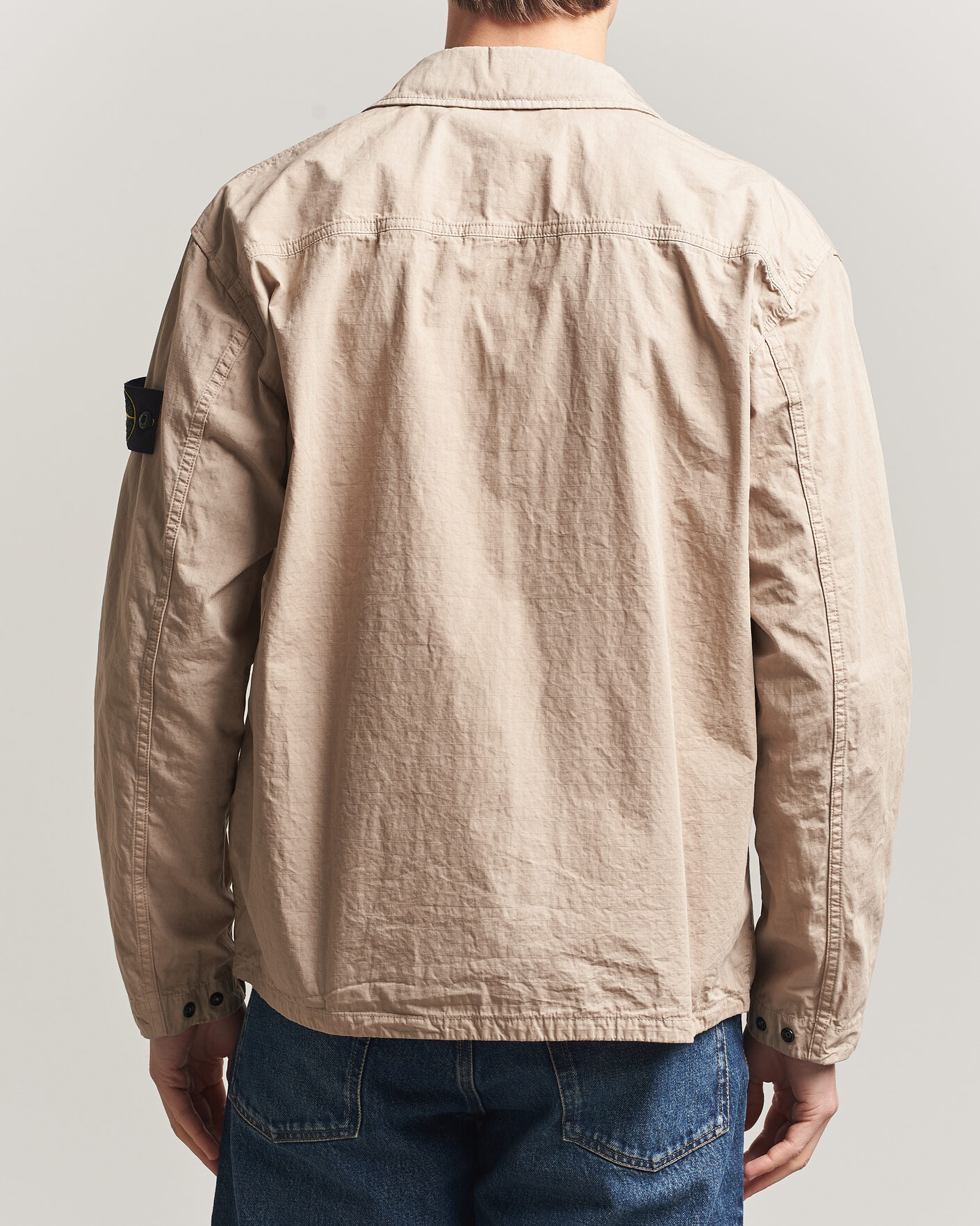 Mies | Kauluspaidat | Stone Island | Cotton Ripstop Zip Overshirt Desert