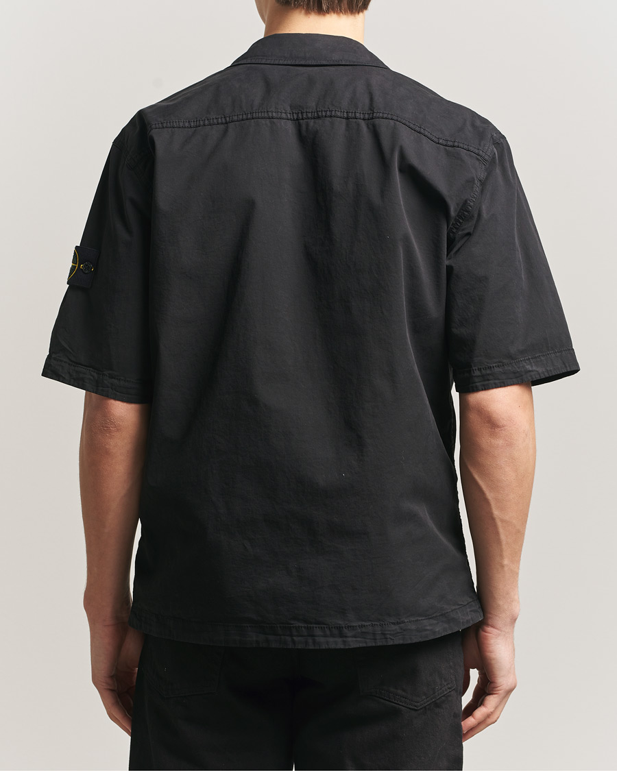 Mies | Kauluspaidat | Stone Island | Organic Cotton Twill Short Sleeve Shirt Black