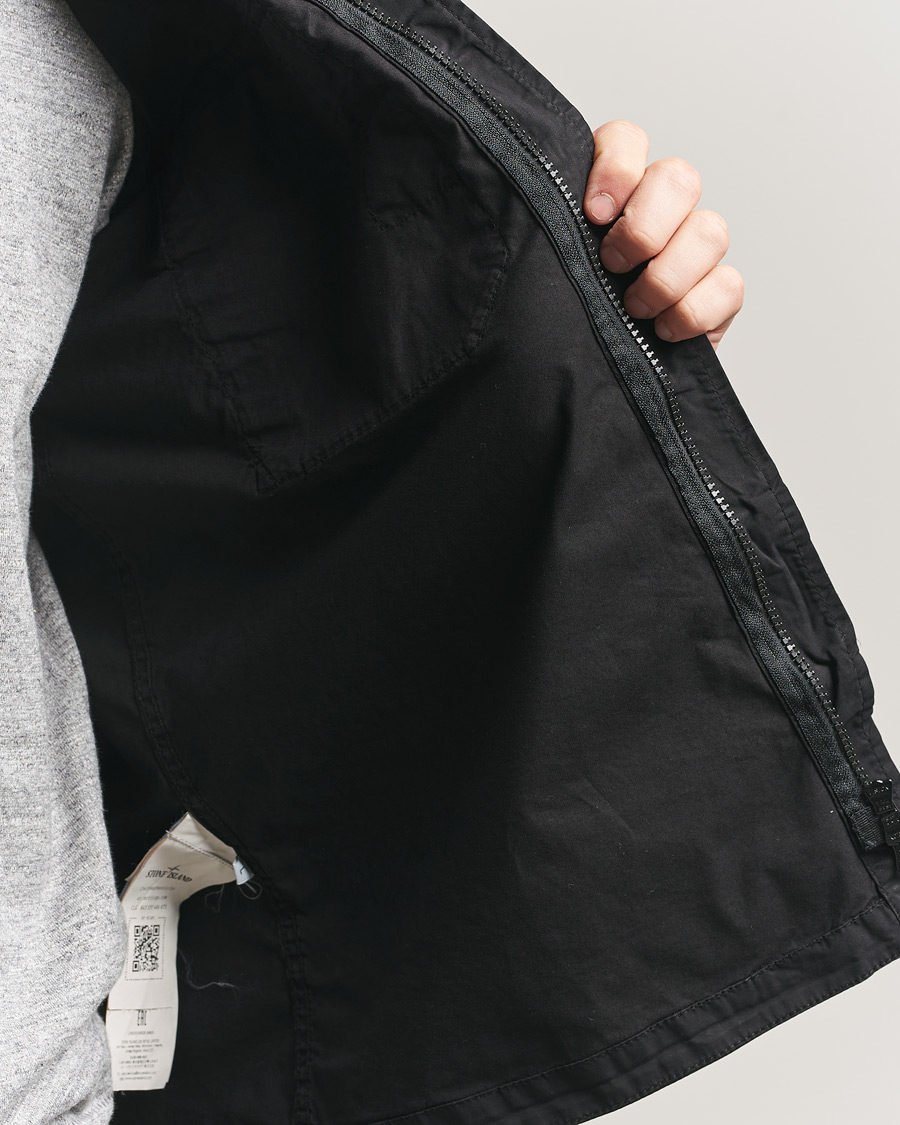 Mies | Kauluspaidat | Stone Island | Organic Cotton Twill Short Sleeve Shirt Black