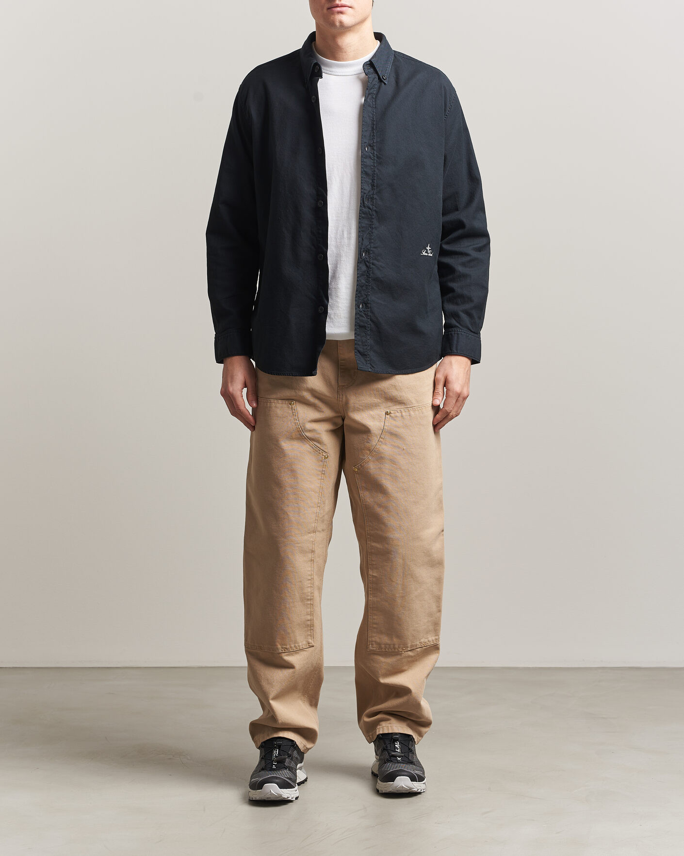 Mies | Kauluspaidat | Stone Island | Organic Cotton Oxford Shirt Navy