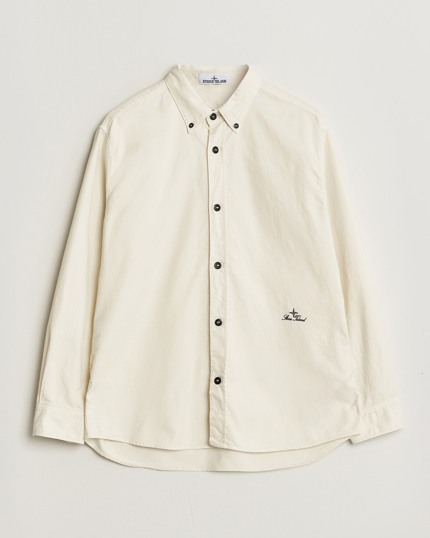 Mies | Kauluspaidat | Stone Island | Organic Cotton Oxford Shirt Ivory