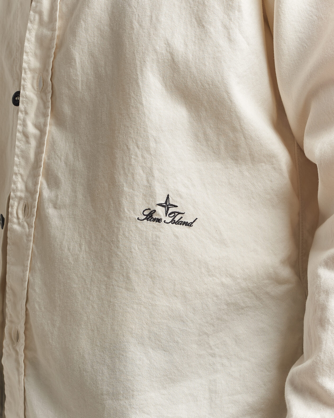 Mies | Kauluspaidat | Stone Island | Organic Cotton Oxford Shirt Ivory