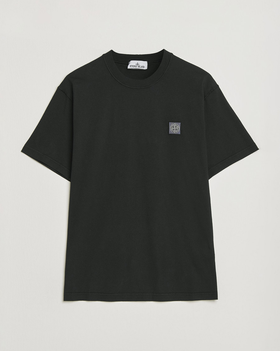 Mies | T-paidat | Stone Island | Organic Cotton Fissato Effect T-Shirt Black