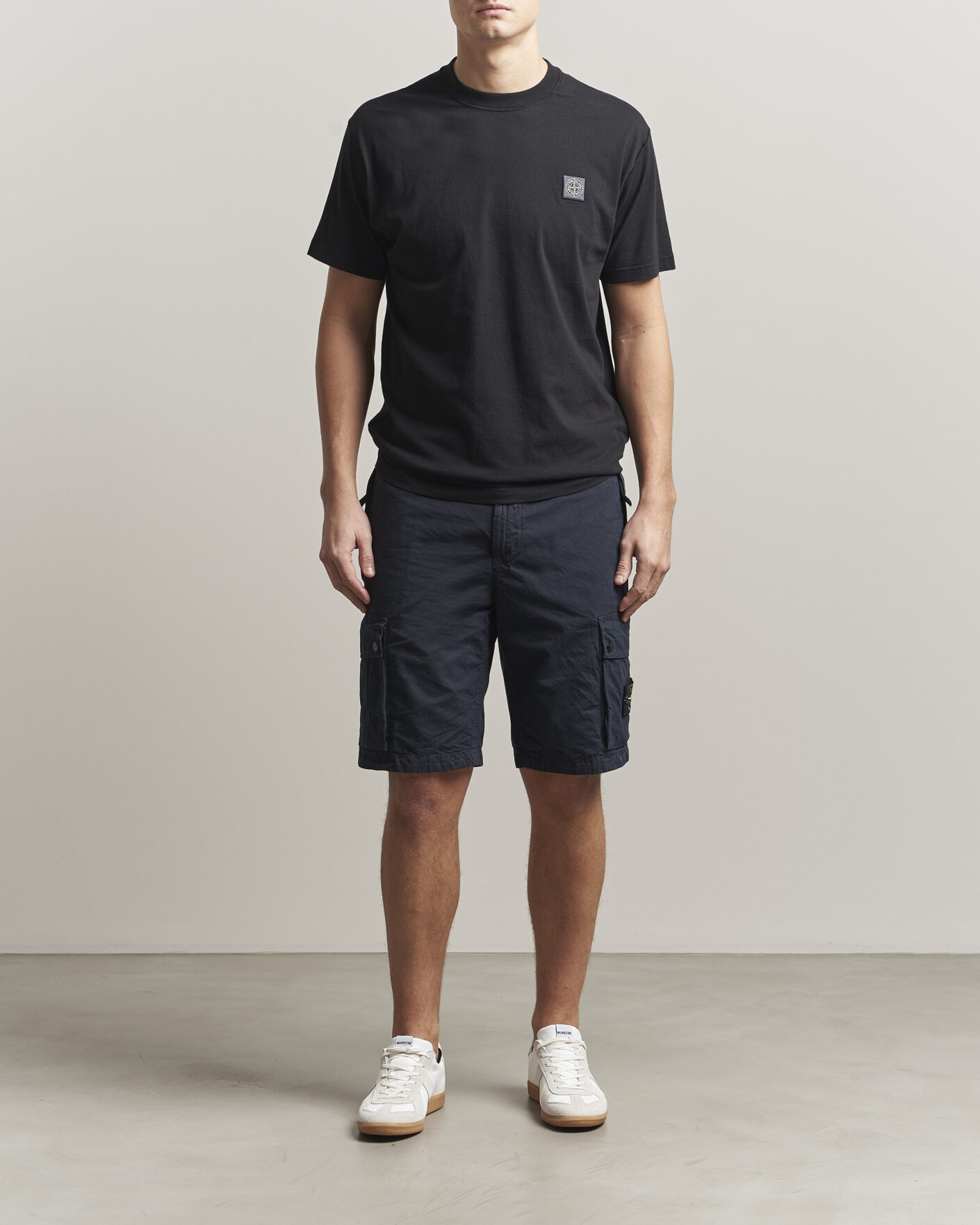 Mies | T-paidat | Stone Island | Organic Cotton Fissato Effect T-Shirt Black