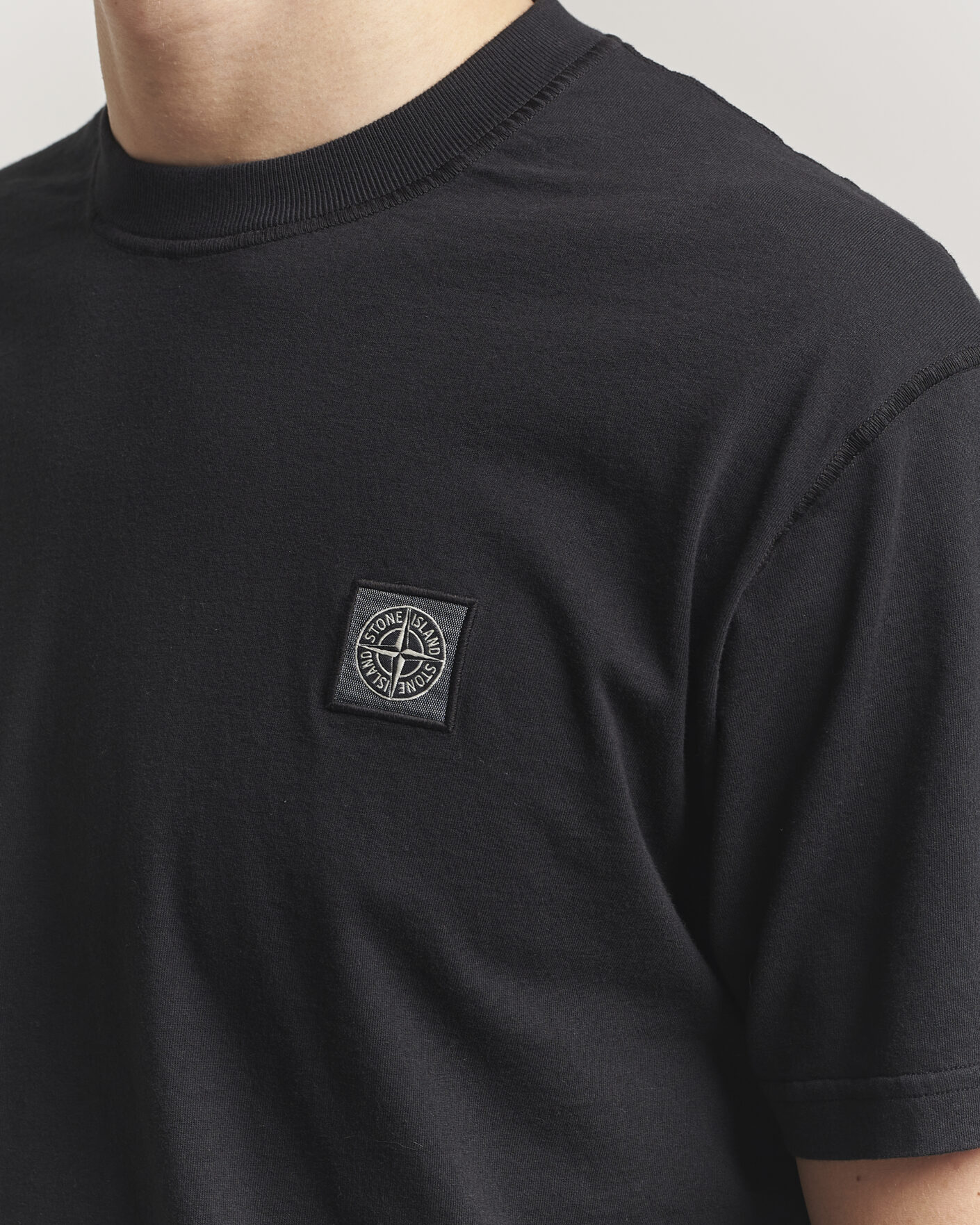 Mies | T-paidat | Stone Island | Organic Cotton Fissato Effect T-Shirt Black