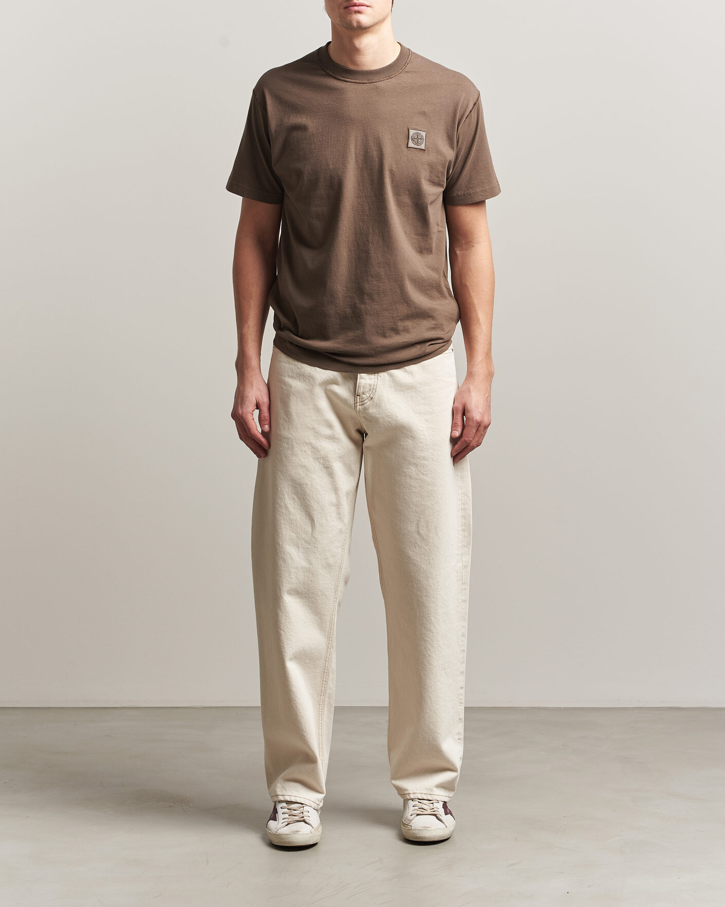 Mies | T-paidat | Stone Island | Organic Cotton Fissato Effect T-Shirt Umber