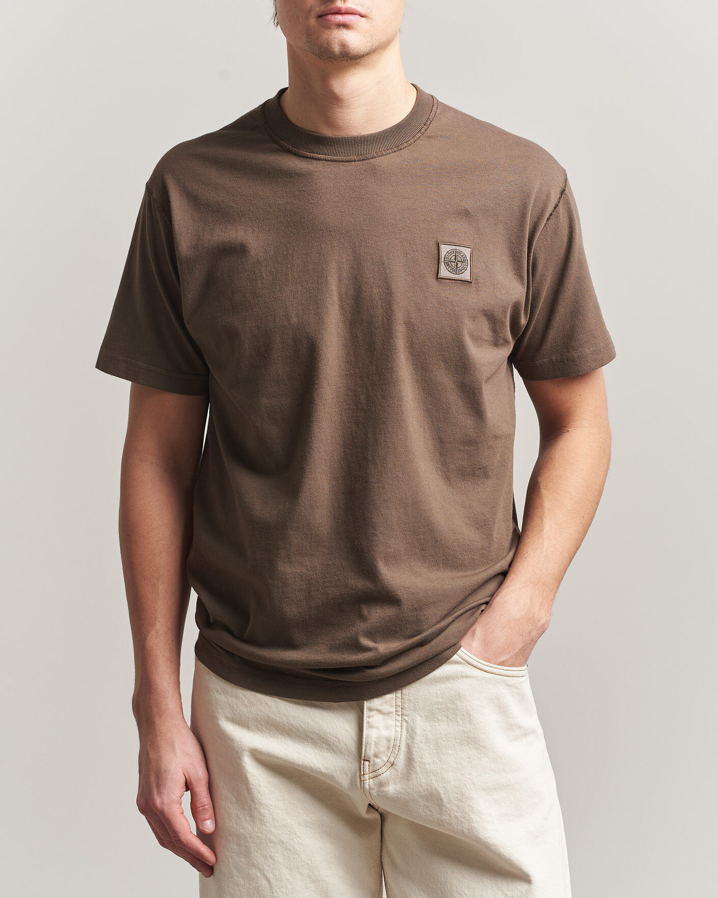 Mies | T-paidat | Stone Island | Organic Cotton Fissato Effect T-Shirt Umber
