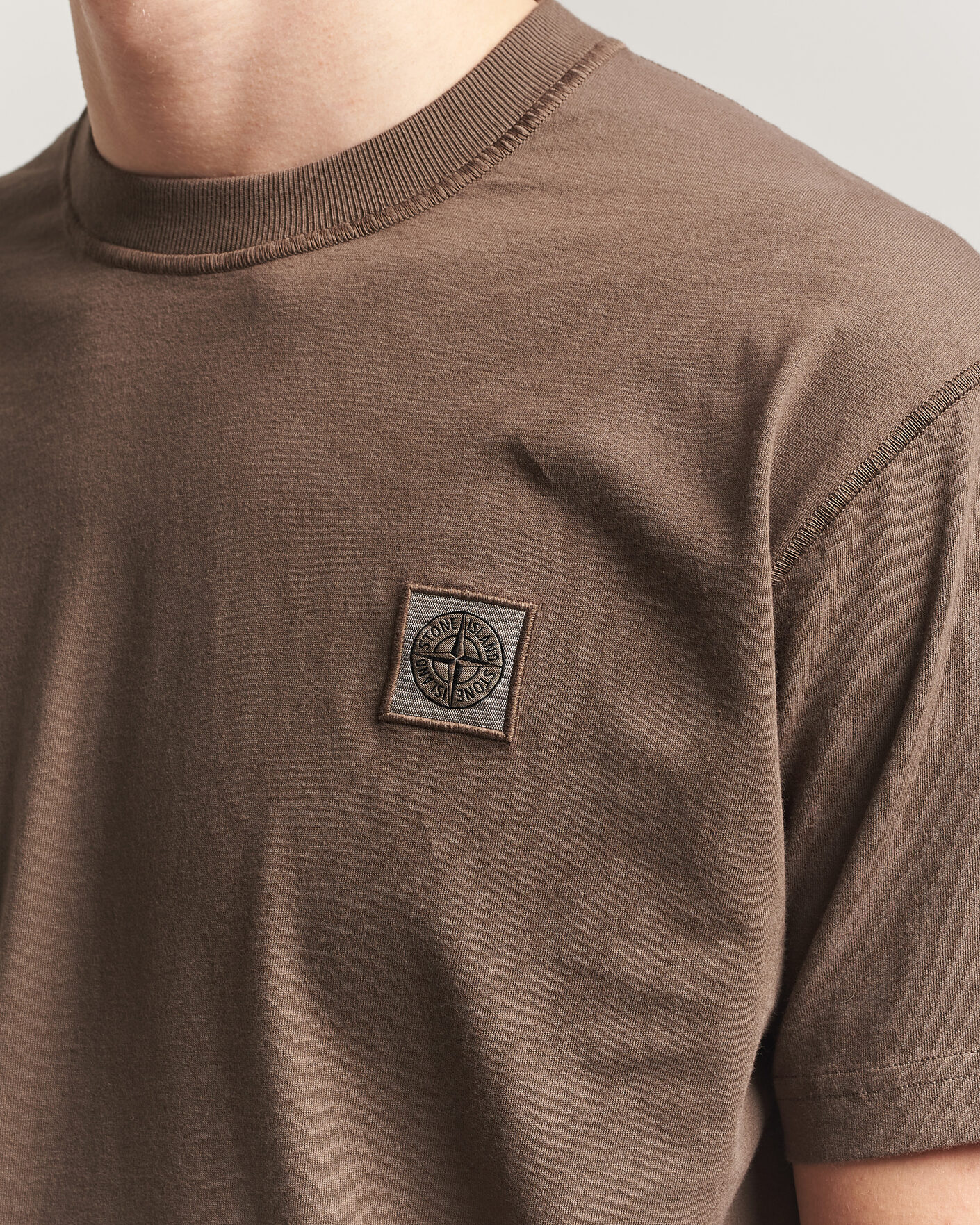 Mies | T-paidat | Stone Island | Organic Cotton Fissato Effect T-Shirt Umber
